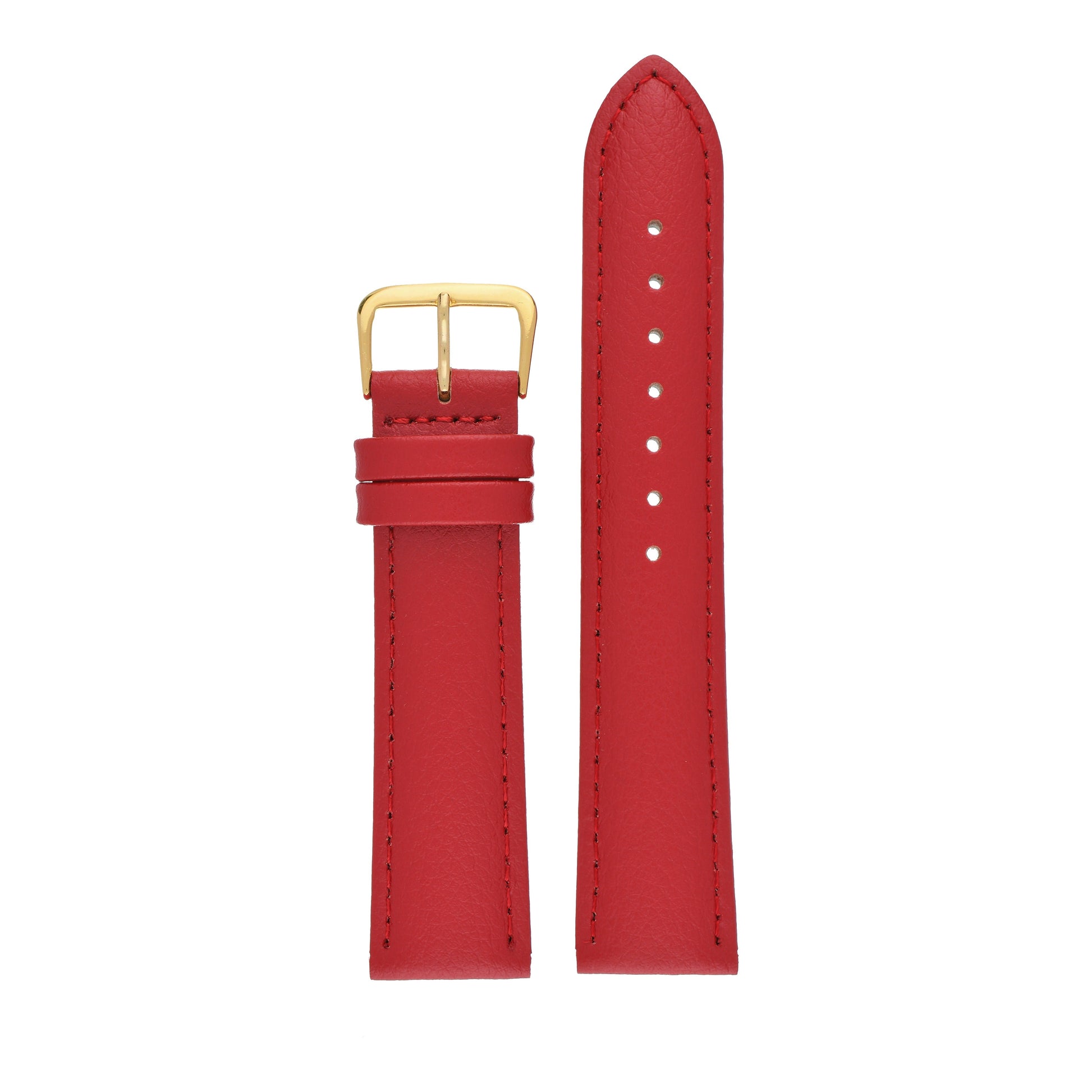 Padded Buffalo Grain Leather Watch Strap (12mm-26mm)