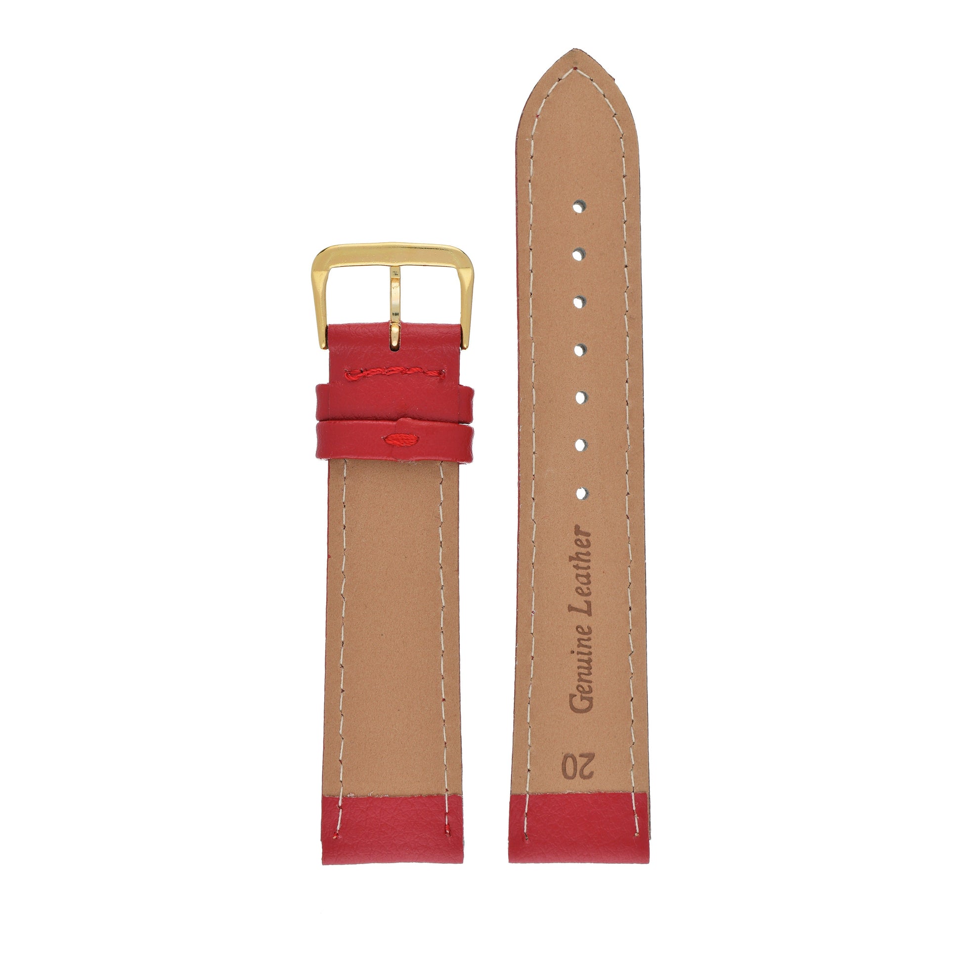 Padded Buffalo Grain Leather Watch Strap (12mm-26mm)