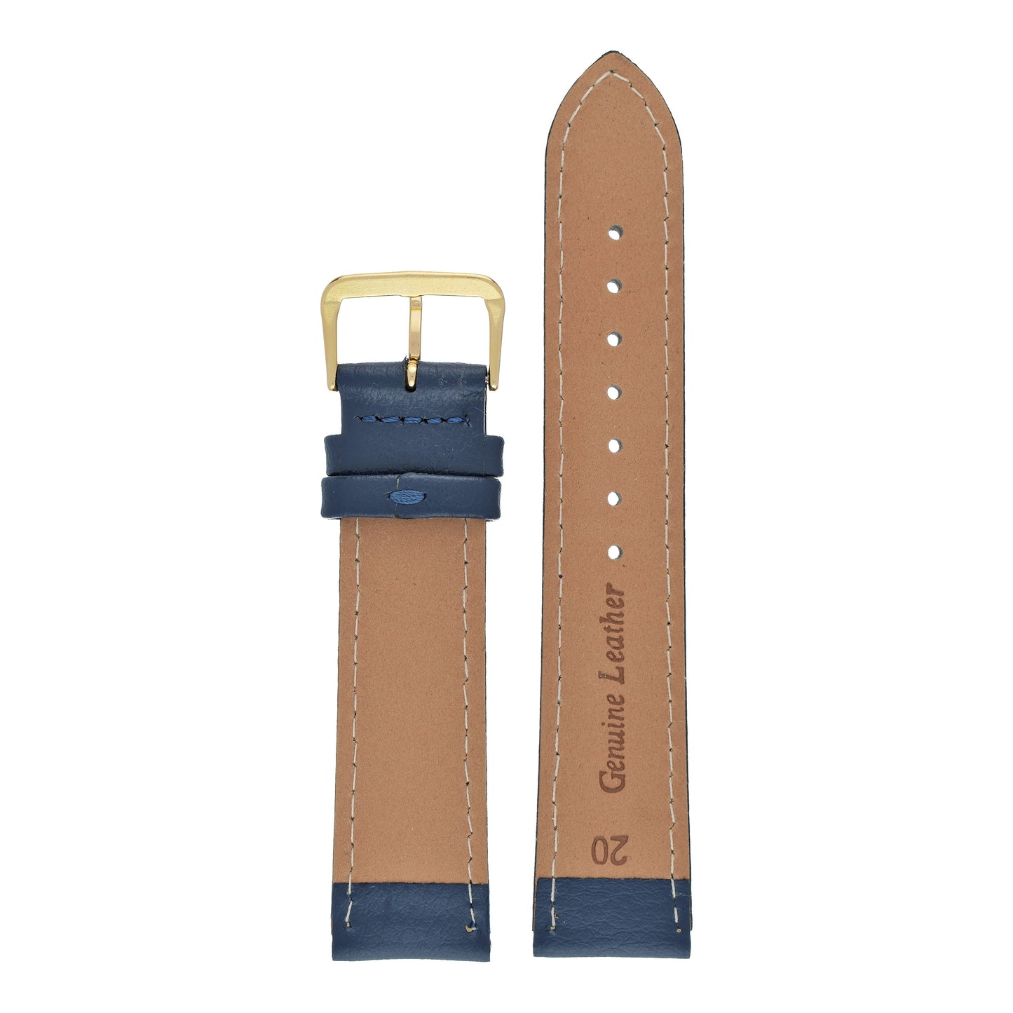 Padded Buffalo Grain Leather Watch Strap (12mm-26mm)