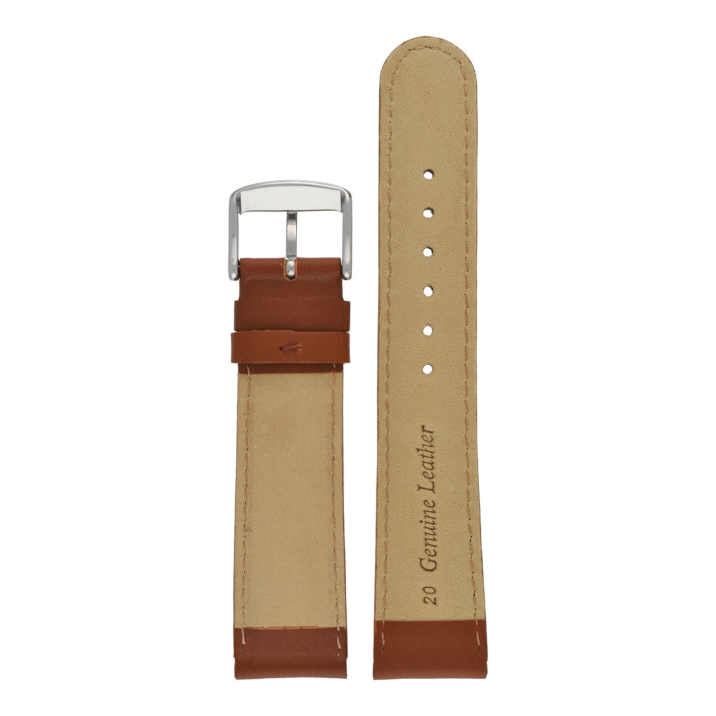 Padded Stitched Leather Watch Strap (8mm-26mm)