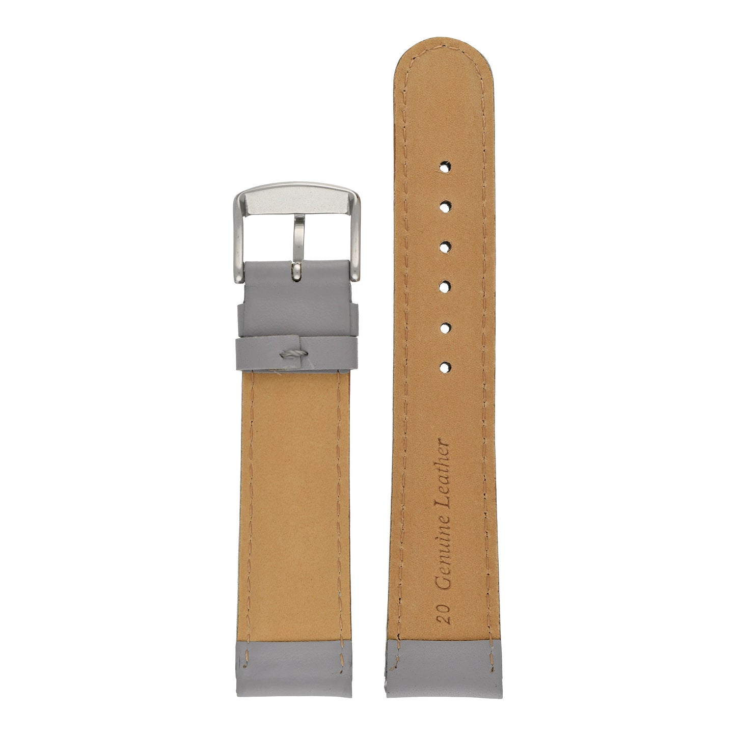 Padded Stitched Leather Watch Strap (8mm-26mm)