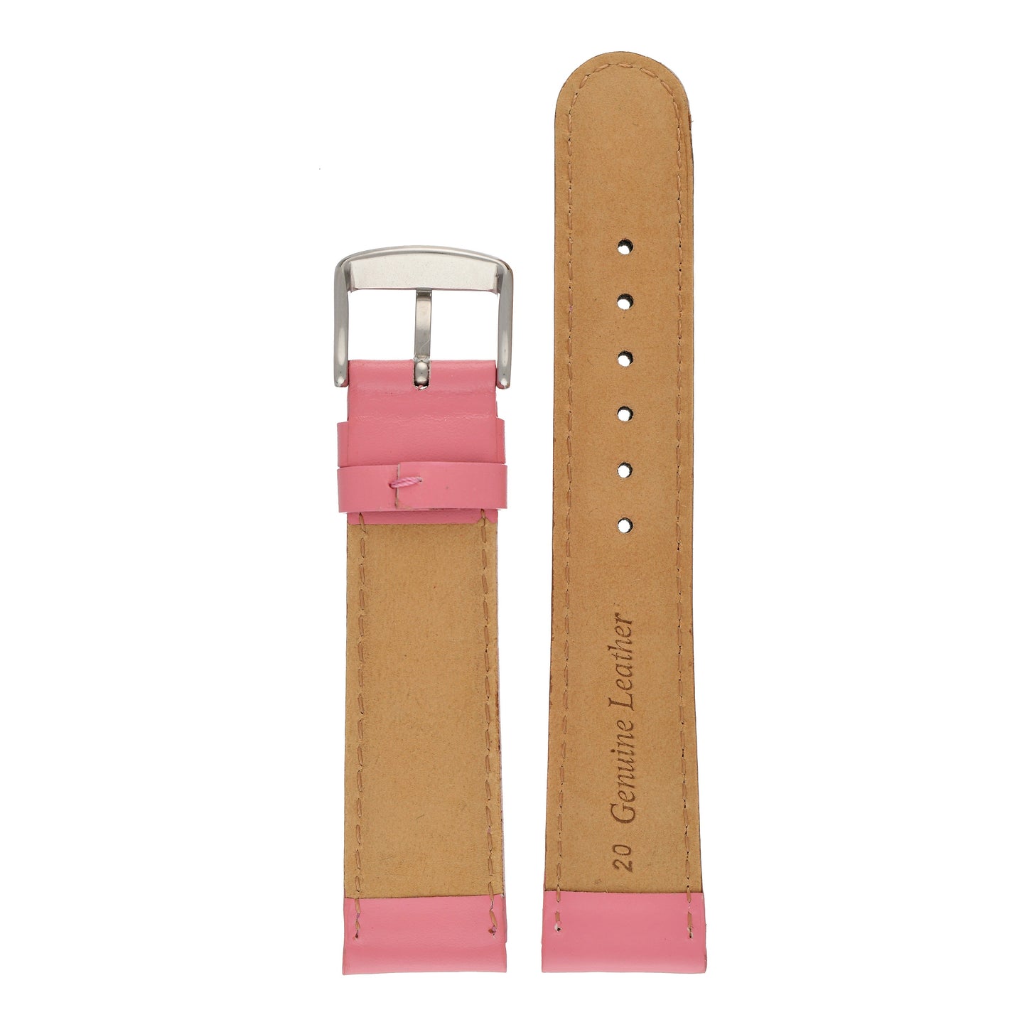 Padded Stitched Leather Watch Strap (8mm-26mm)