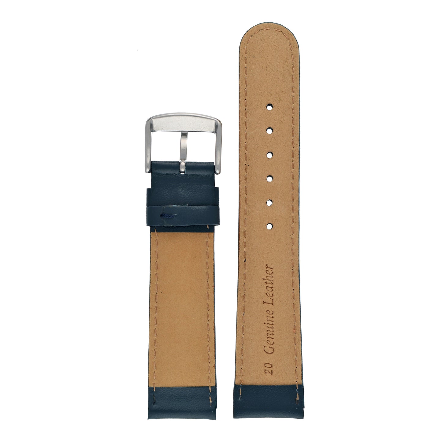 Padded Stitched Leather Watch Strap (8mm-26mm)