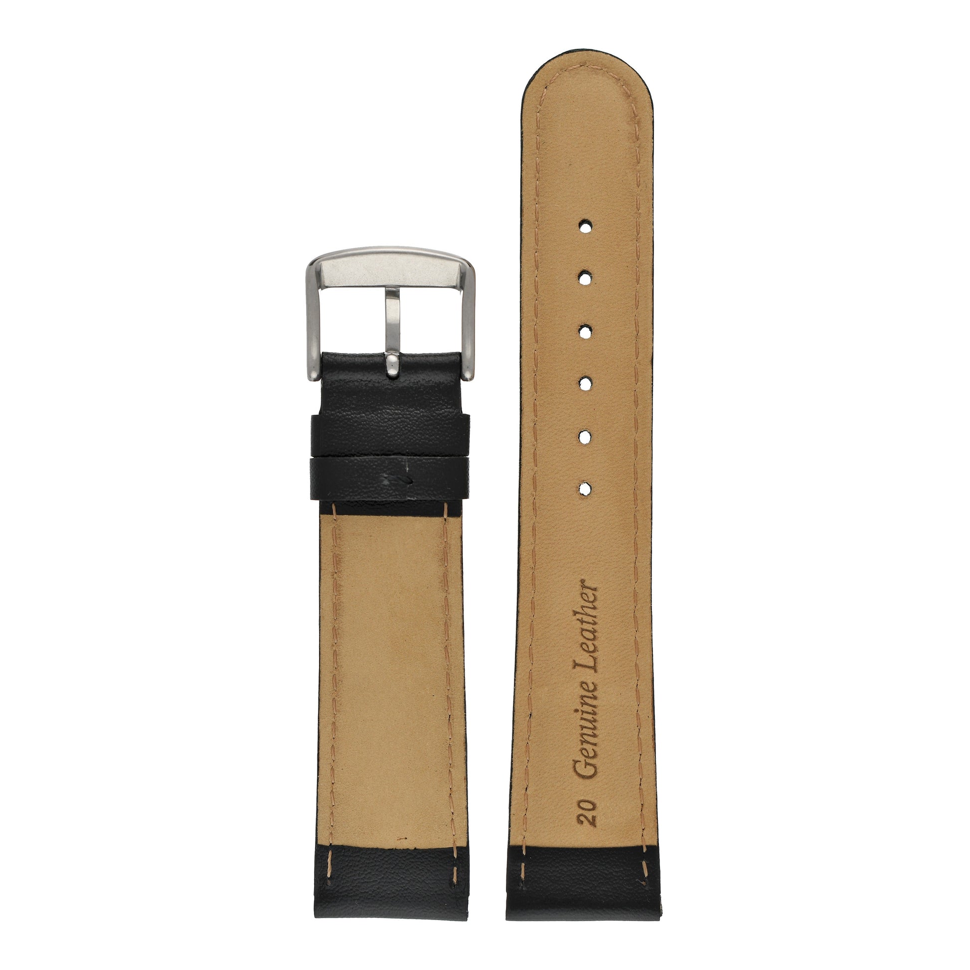 Padded Stitched Leather Watch Strap (8mm-26mm)