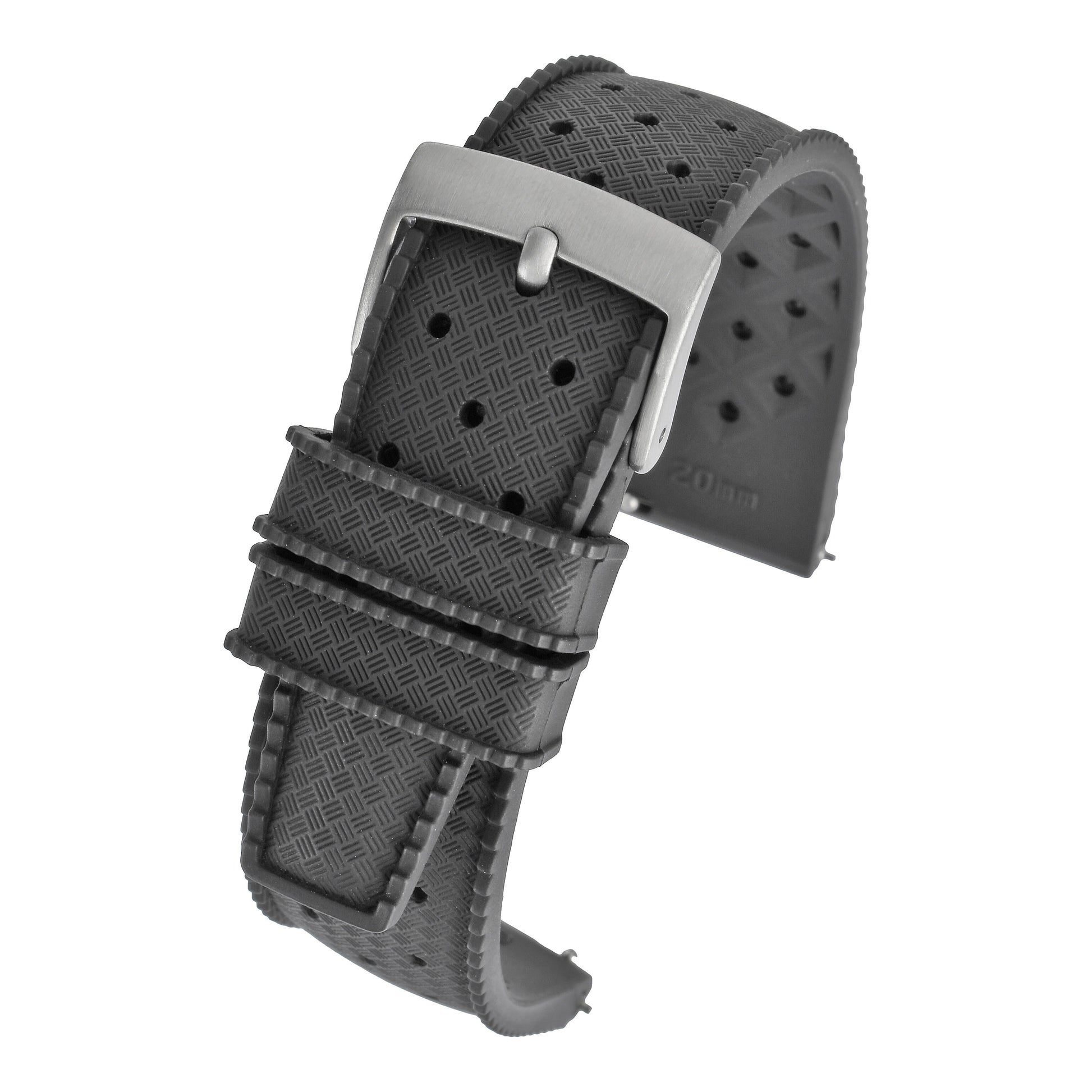 Perforated Basket Weave Watch Strap