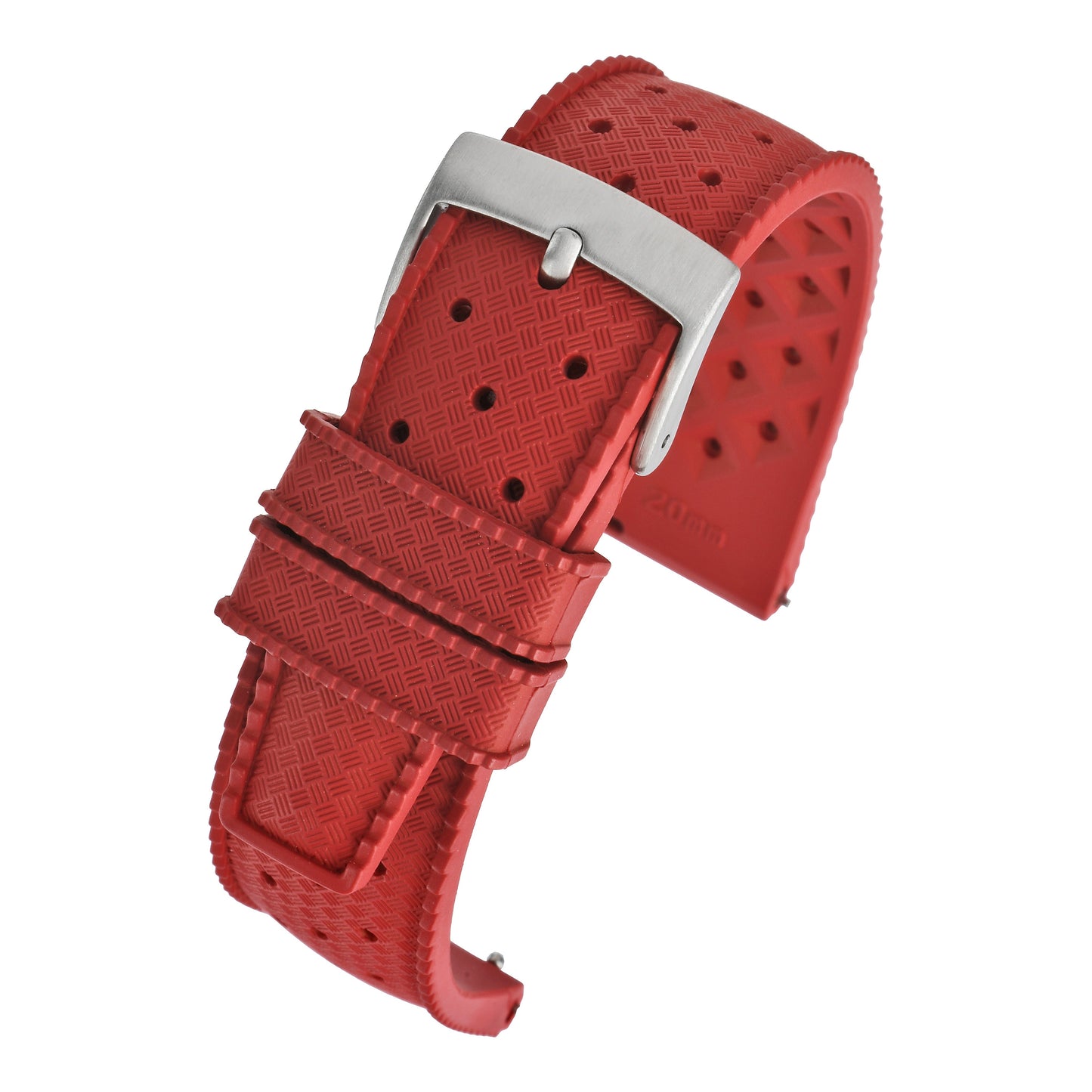 Perforated Basket Weave Watch Strap