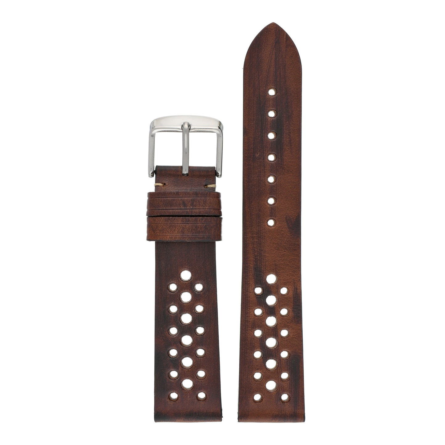 Perforated Hand Finished Leather Watch Strap