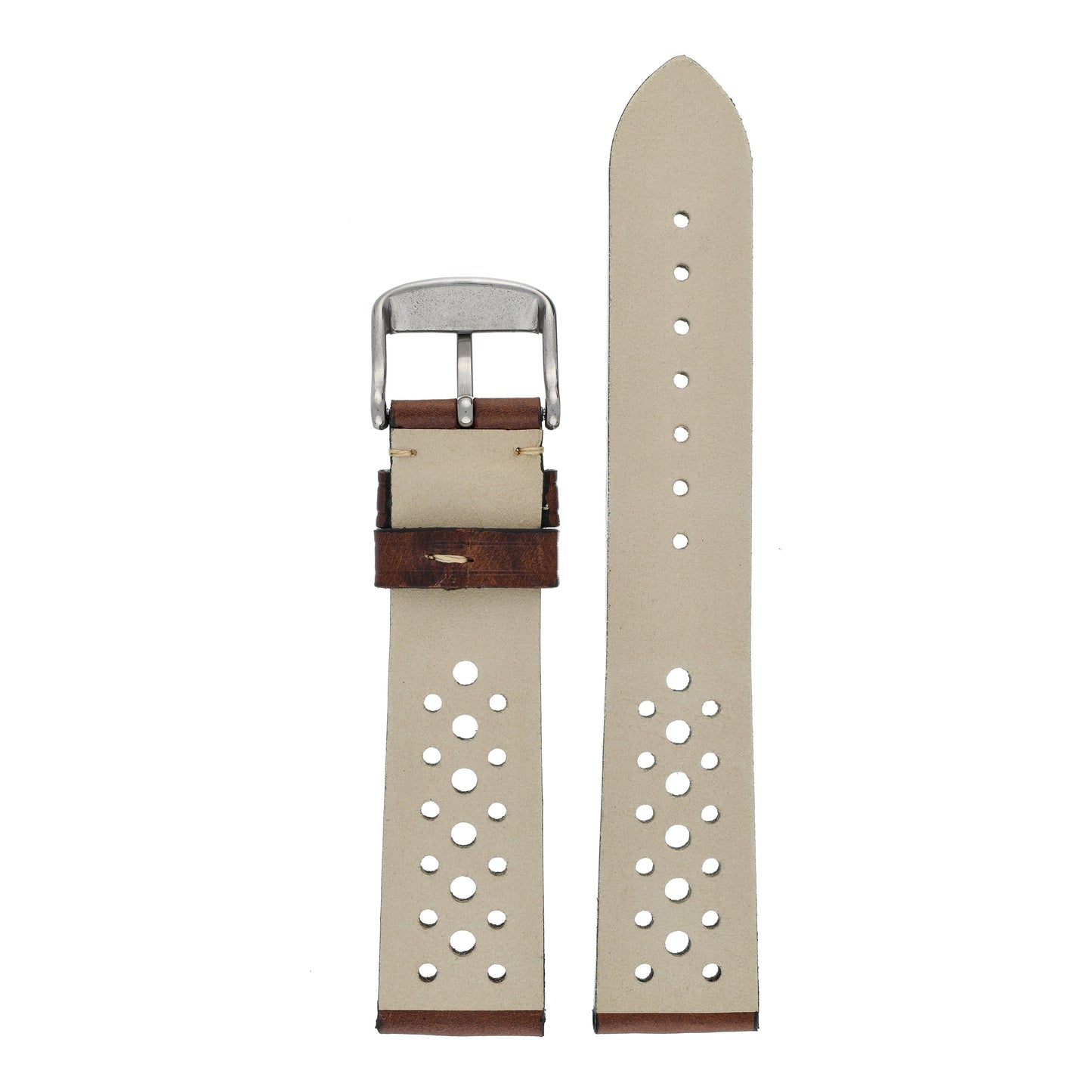 Perforated Hand Finished Leather Watch Strap