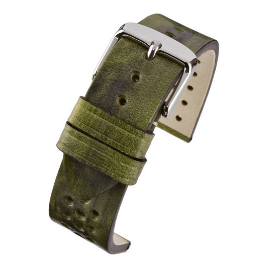 Perforated Hand Finished Leather Watch Strap