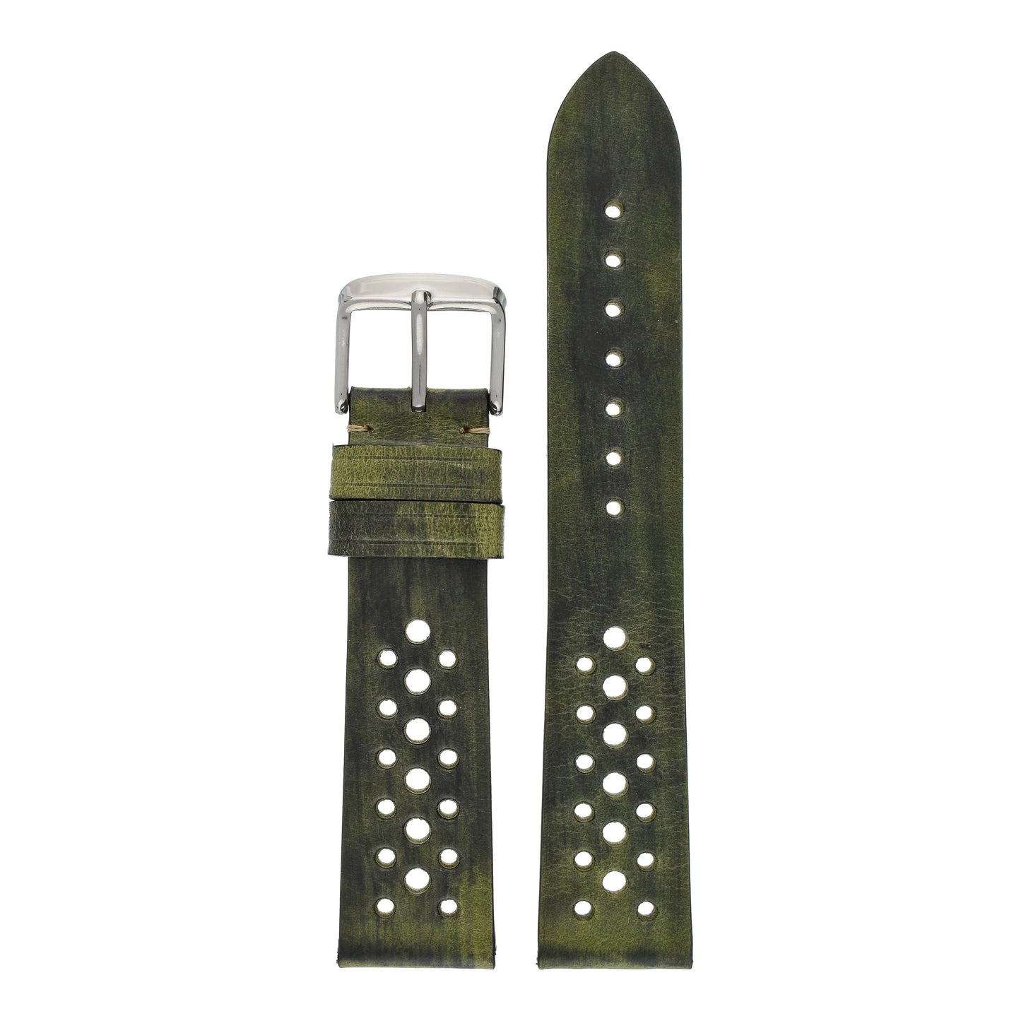 Perforated Hand Finished Leather Watch Strap