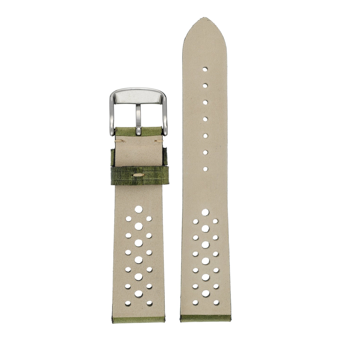 Perforated Hand Finished Leather Watch Strap