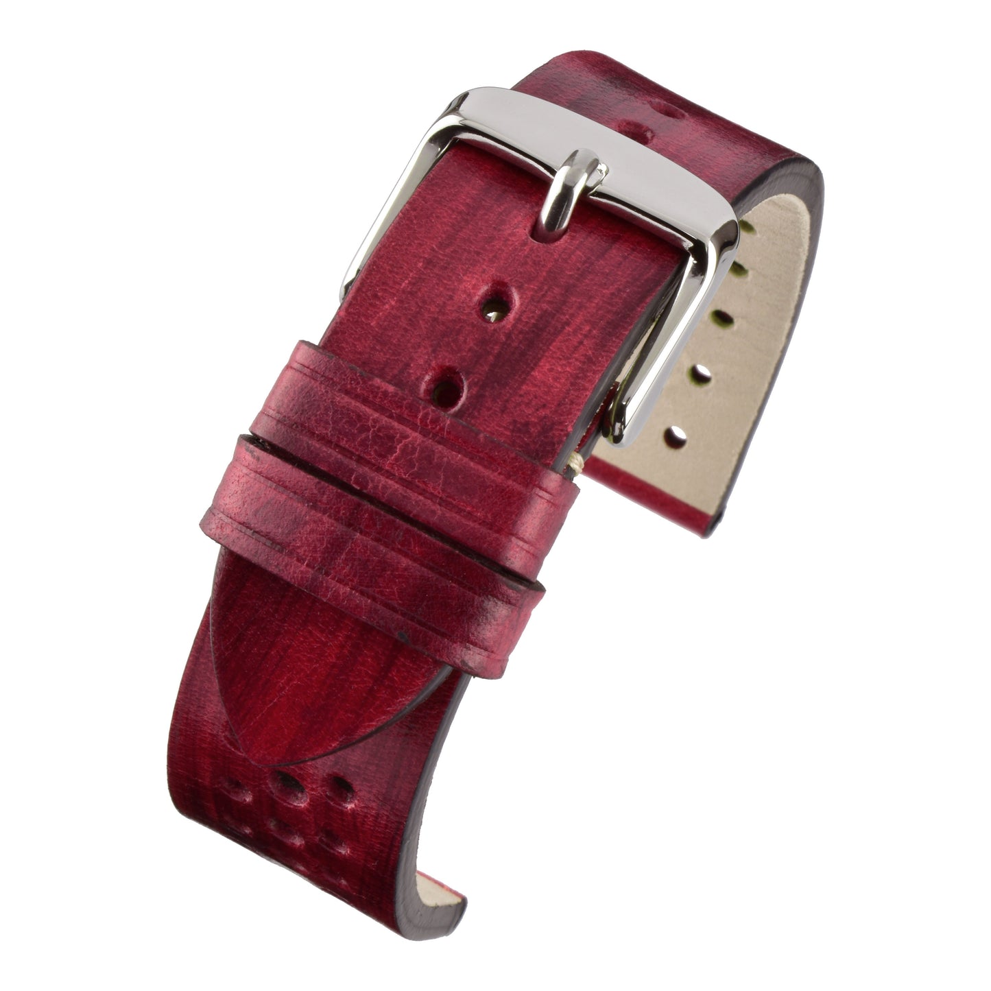 Perforated Hand Finished Leather Watch Strap