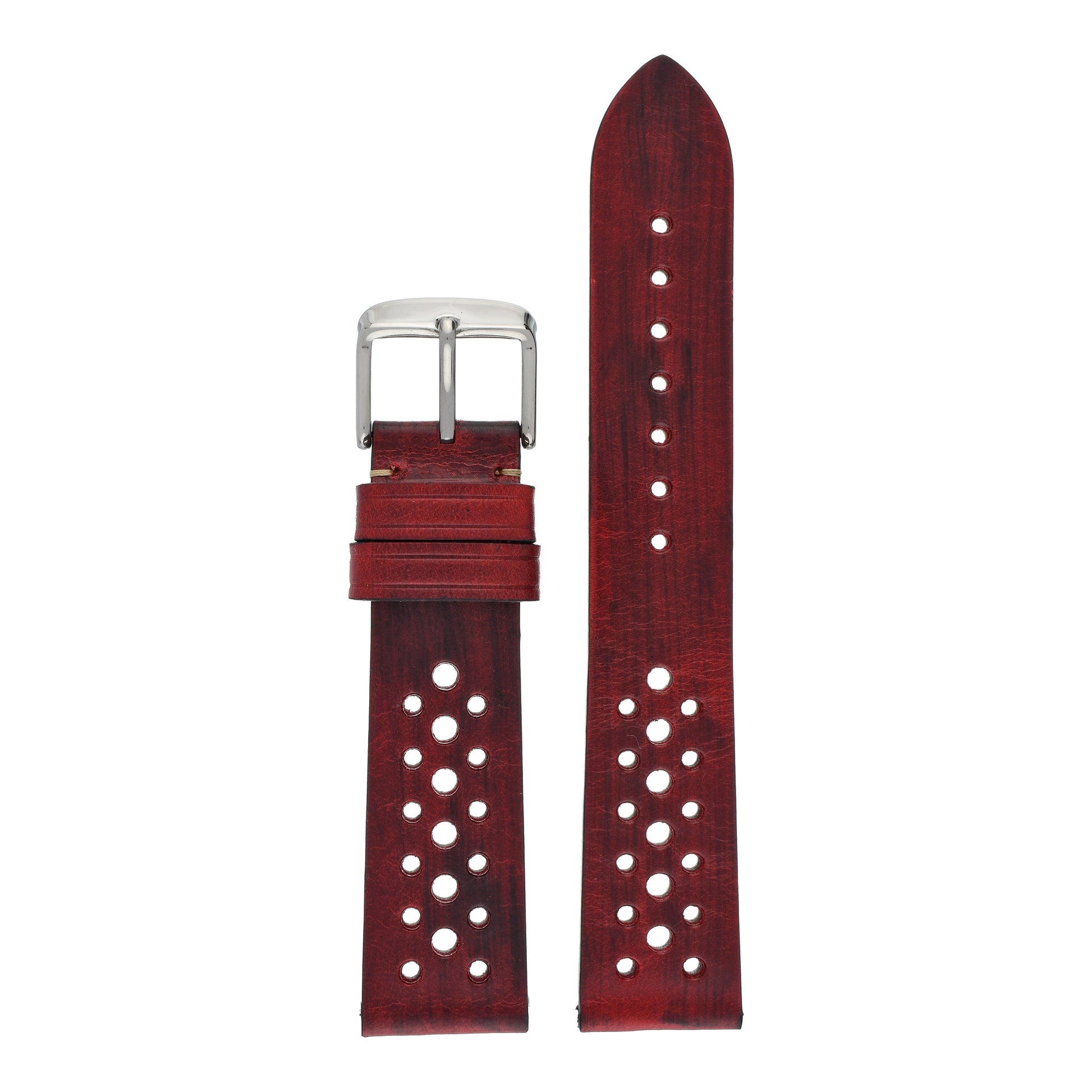 Perforated Hand Finished Leather Watch Strap