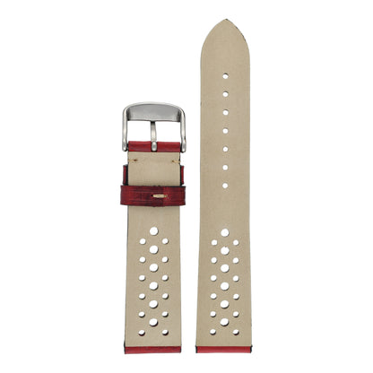 Perforated Hand Finished Leather Watch Strap