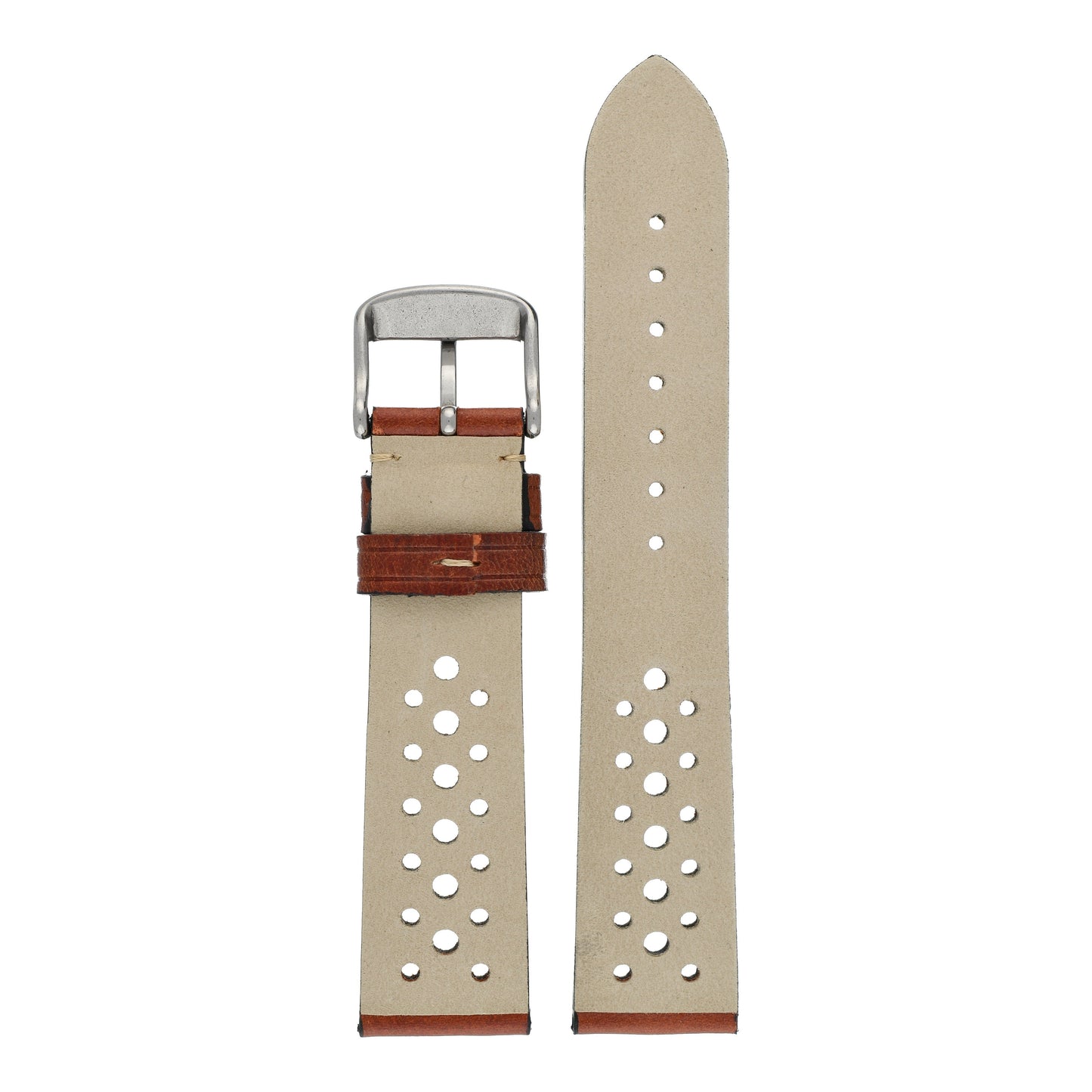 Perforated Hand Finished Leather Watch Strap