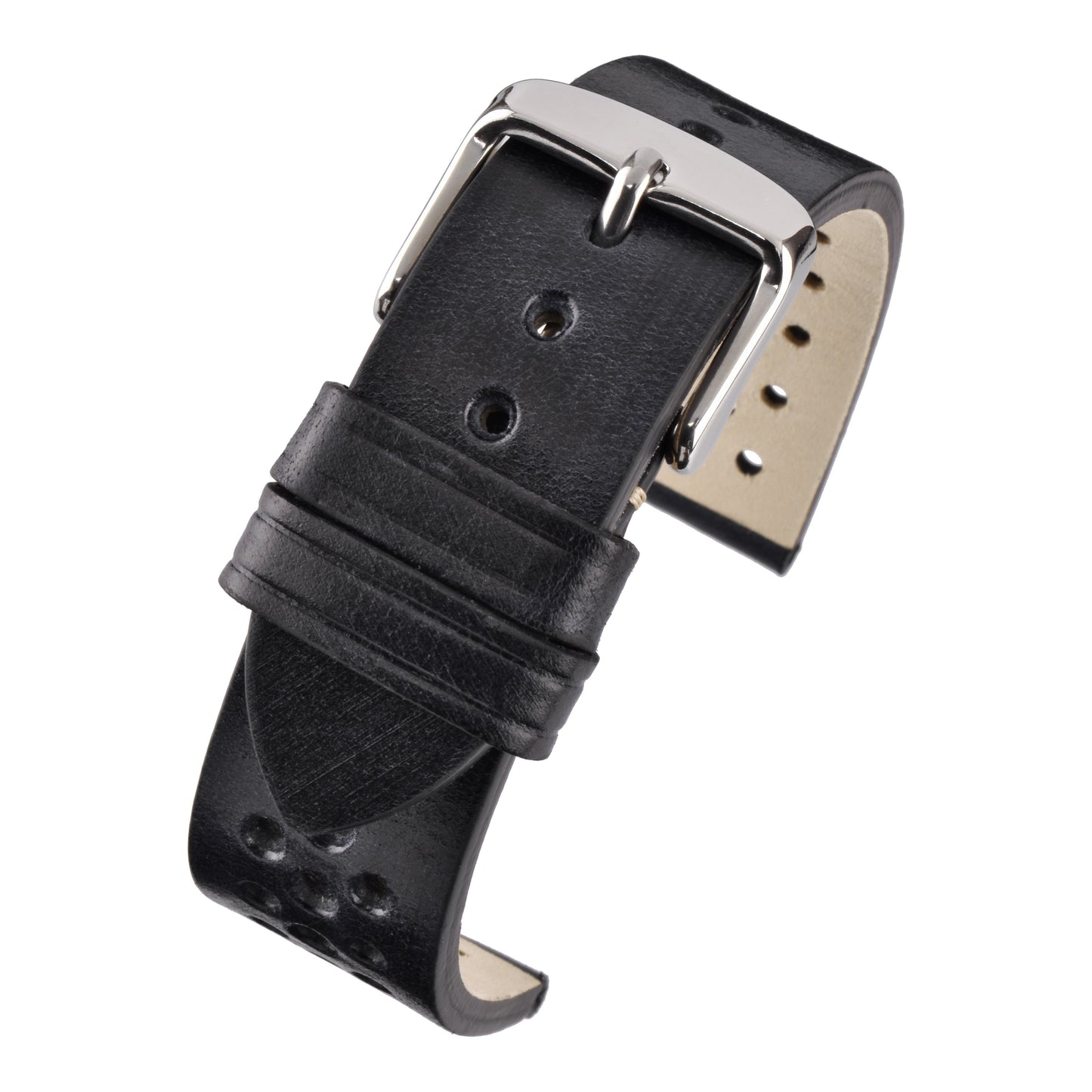 Perforated Hand Finished Leather Watch Strap