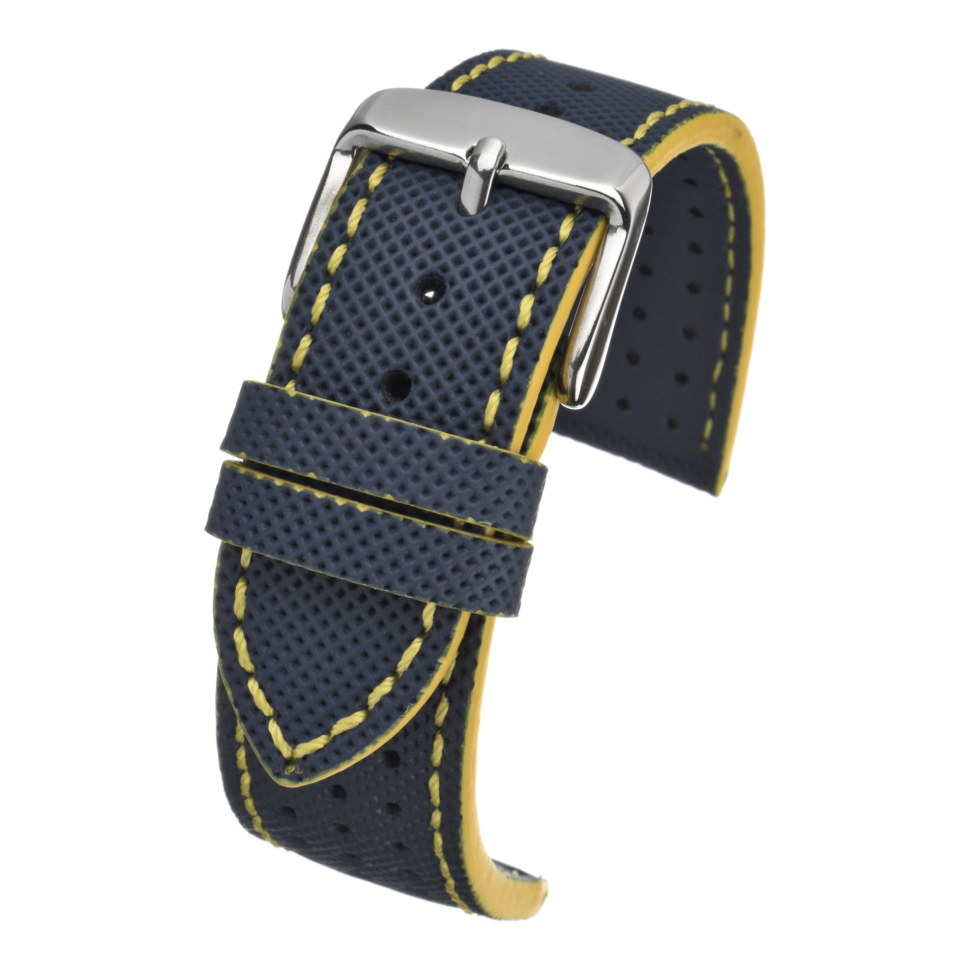 Perforated Sport Leather Watch Strap