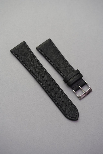 Piano noir sheepskin watch strap strap replacement for Tudor Black Bay