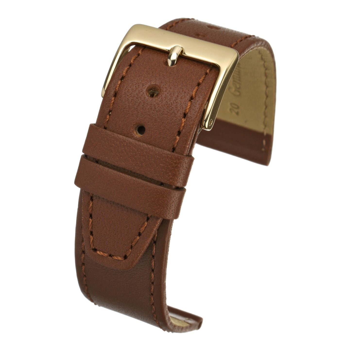 Plain Stitched Calf Leather Watch Strap (8mm-22mm)