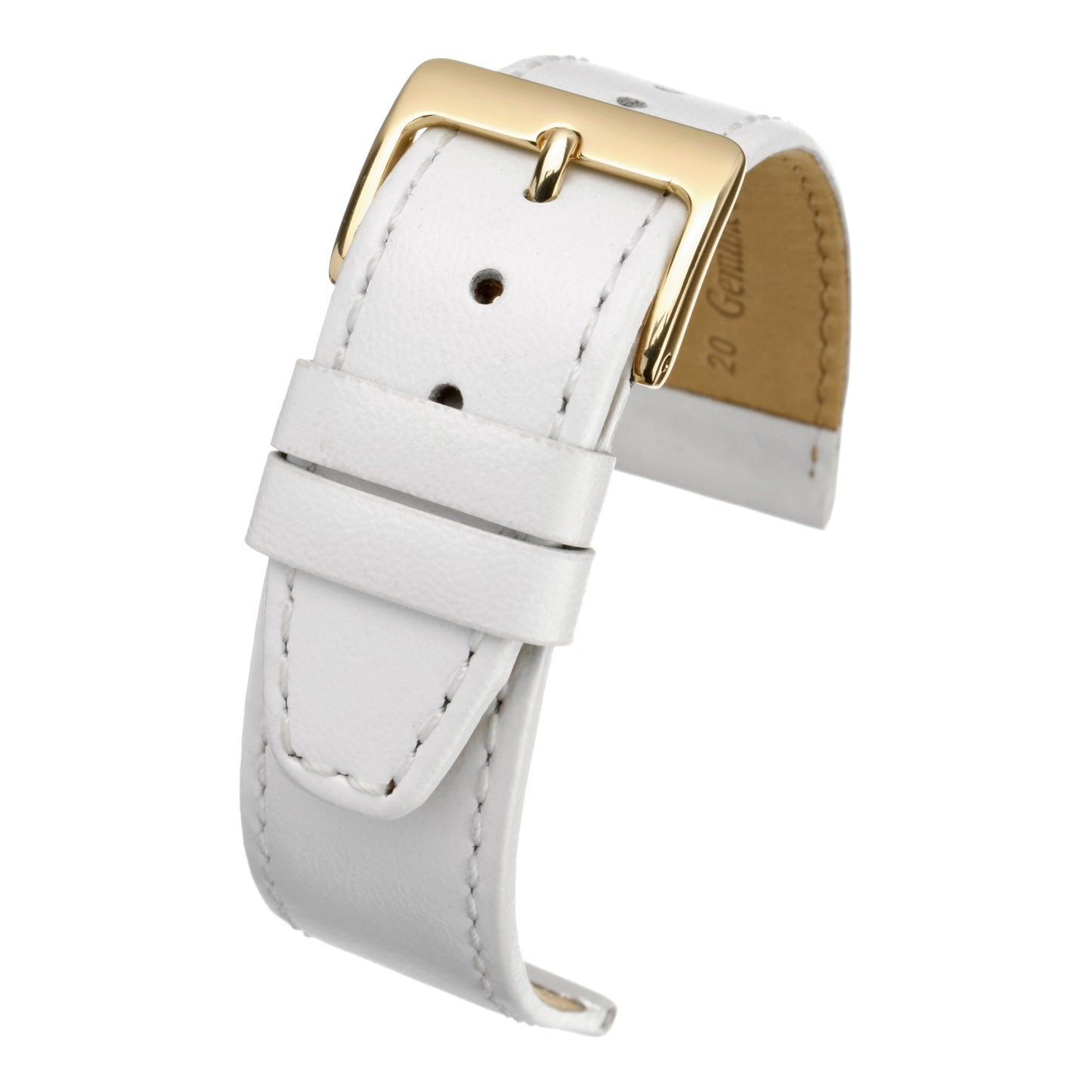 Plain Stitched Calf Leather Watch Strap (8mm-22mm)