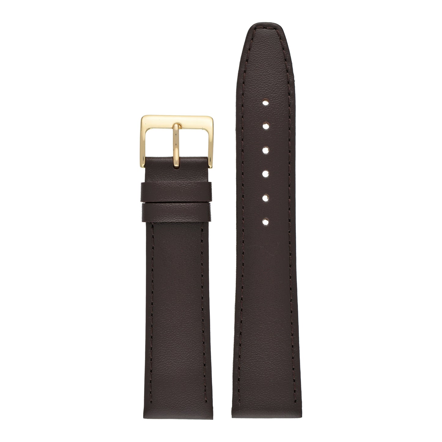 Plain Stitched Calf Leather Watch Strap (8mm-22mm)