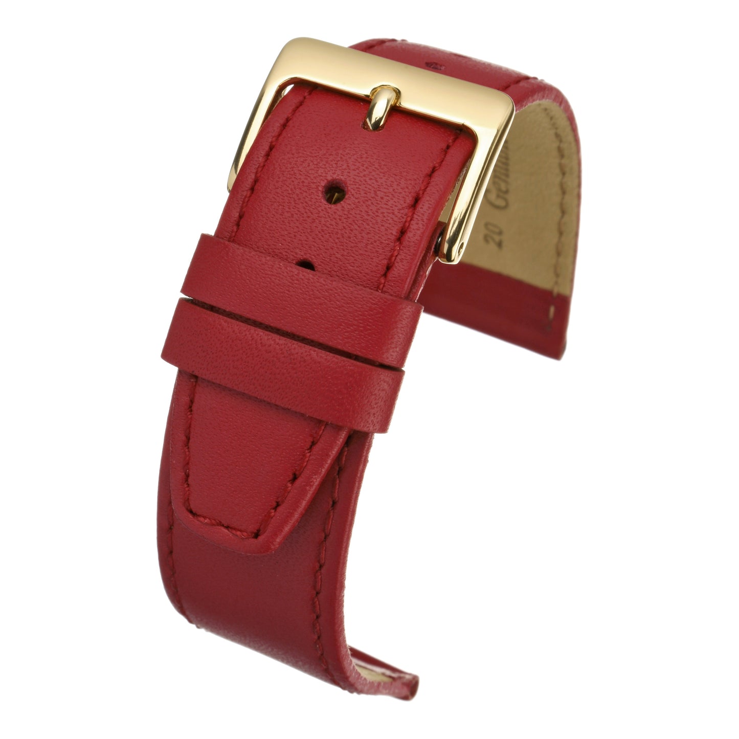 Plain Stitched Calf Leather Watch Strap (8mm-22mm)
