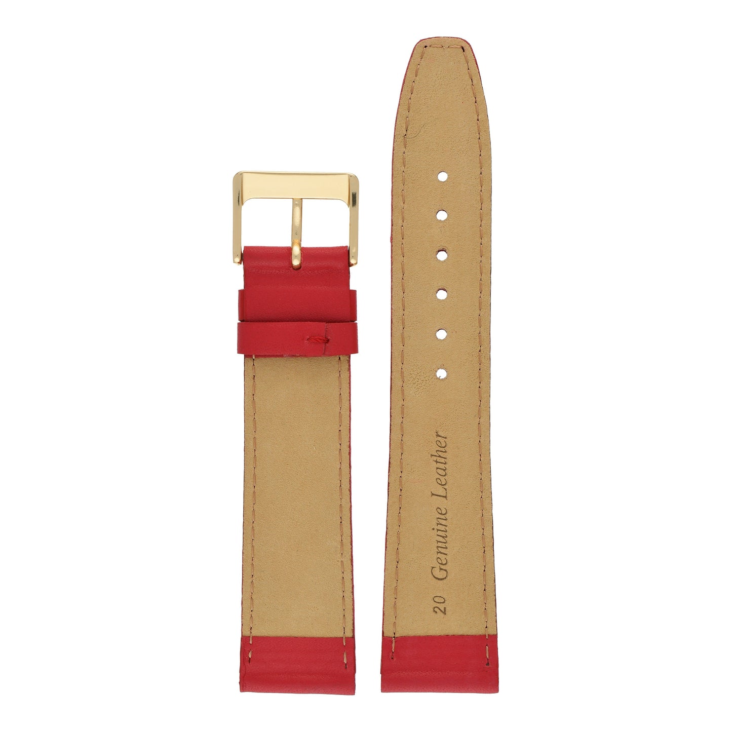 Plain Stitched Calf Leather Watch Strap (8mm-22mm)