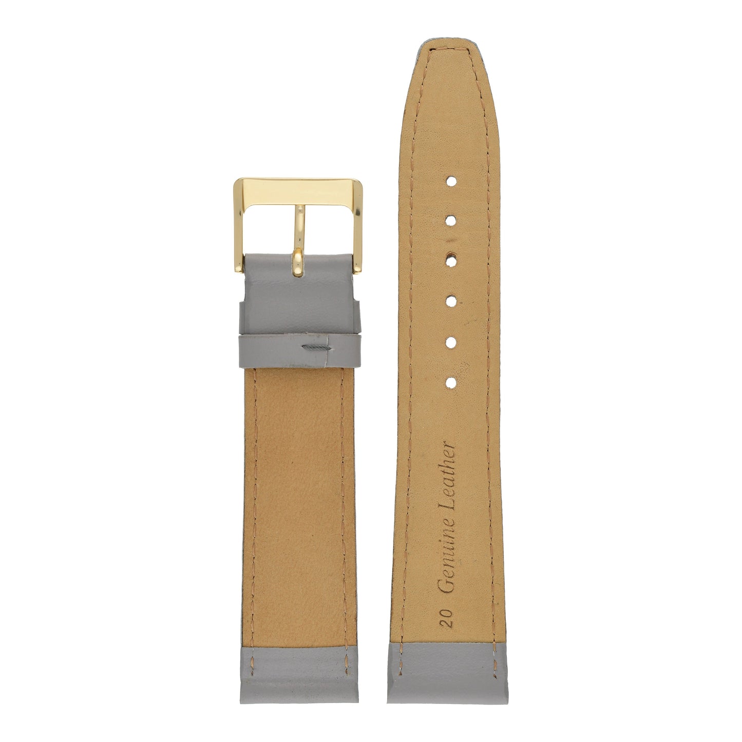 Plain Stitched Calf Leather Watch Strap (8mm-22mm)