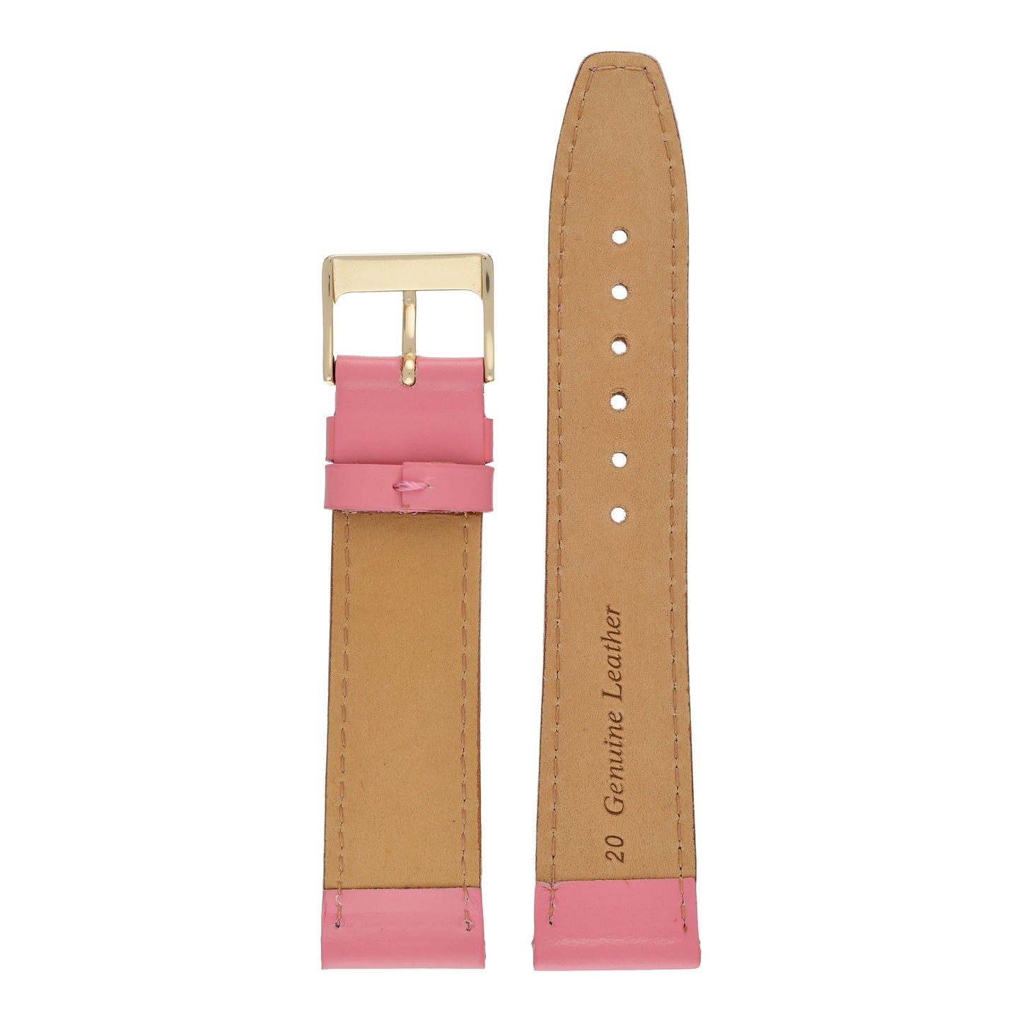 Plain Stitched Calf Leather Watch Strap (8mm-22mm)
