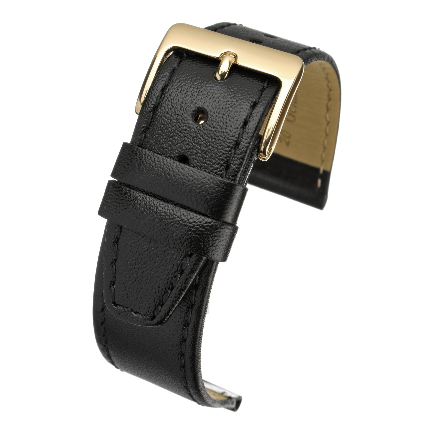 Plain Stitched Calf Leather Watch Strap (8mm-22mm)
