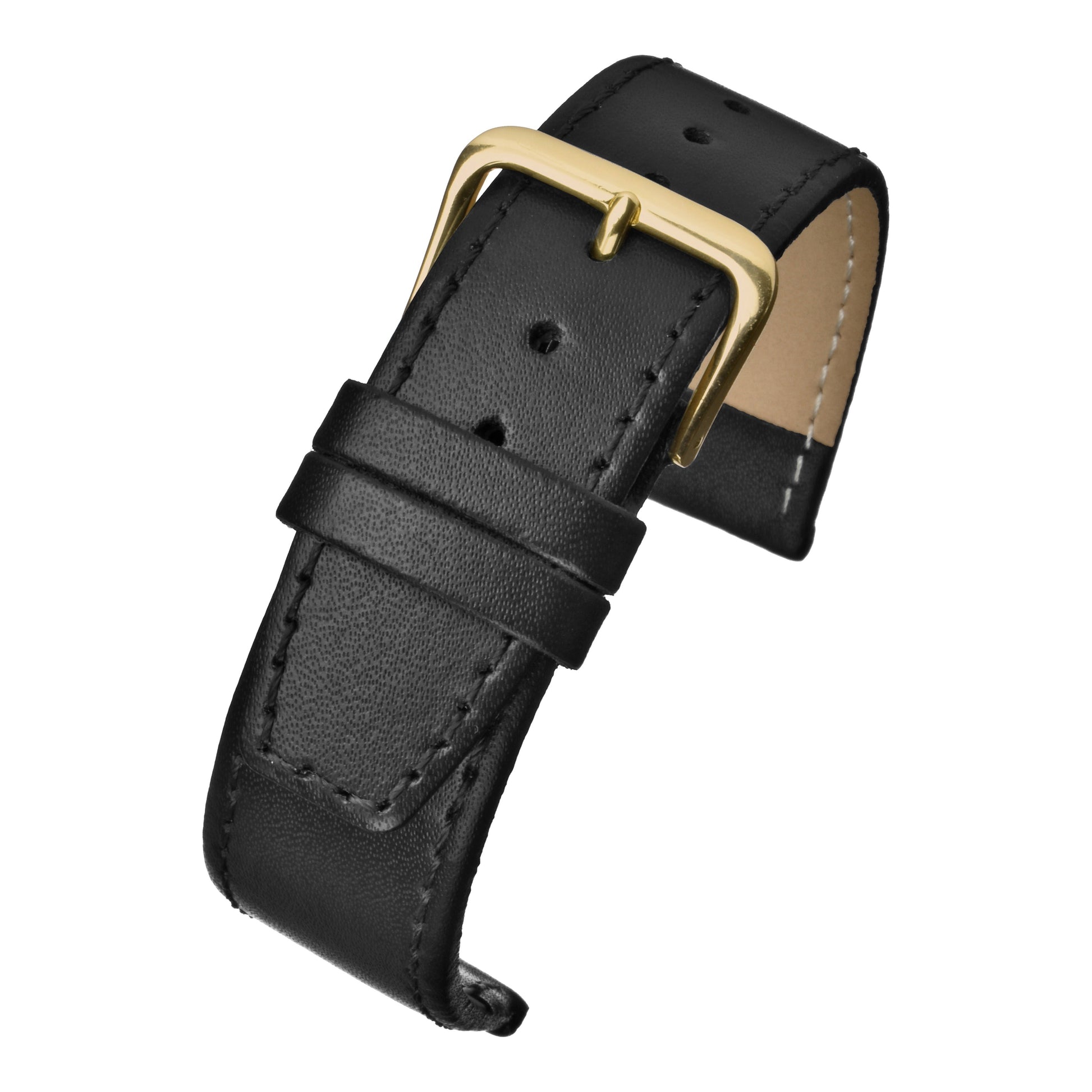 Plain Stitched Square End Leather Watch Strap (8mm-22mm)