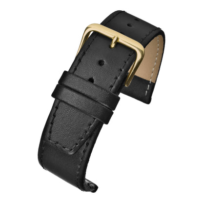 Plain Stitched Square End Leather Watch Strap (8mm-22mm)