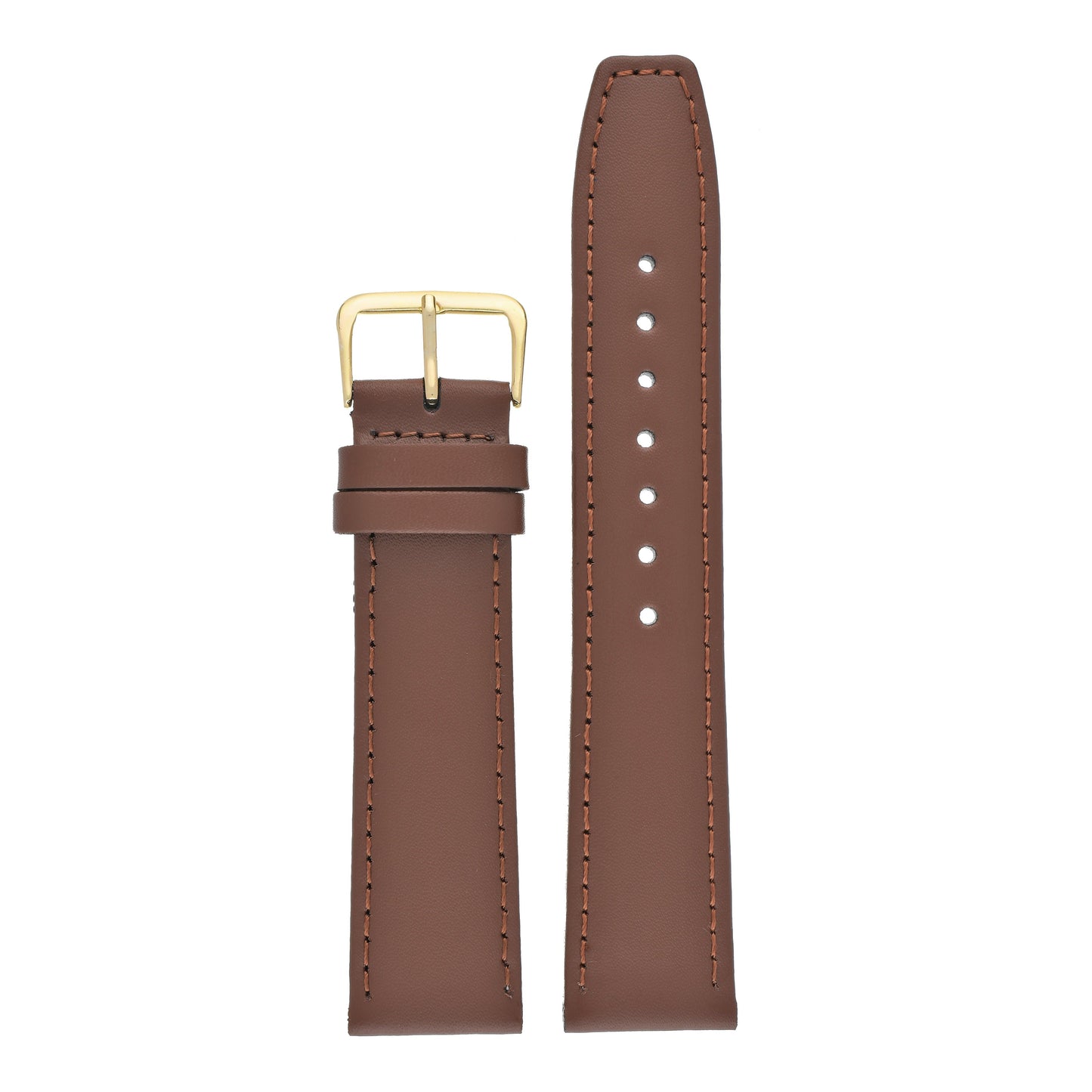 Plain Stitched Square End Leather Watch Strap (8mm-22mm)