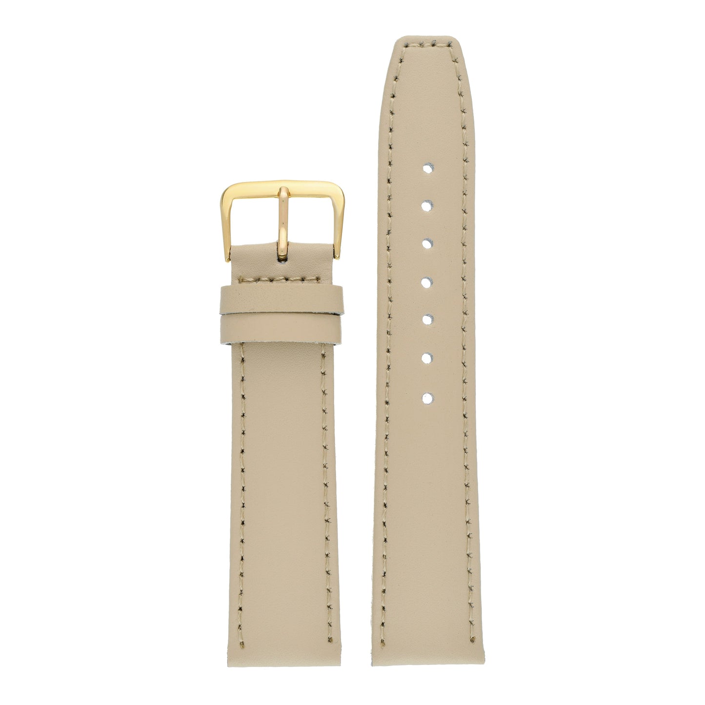 Plain Stitched Square End Leather Watch Strap (8mm-22mm)