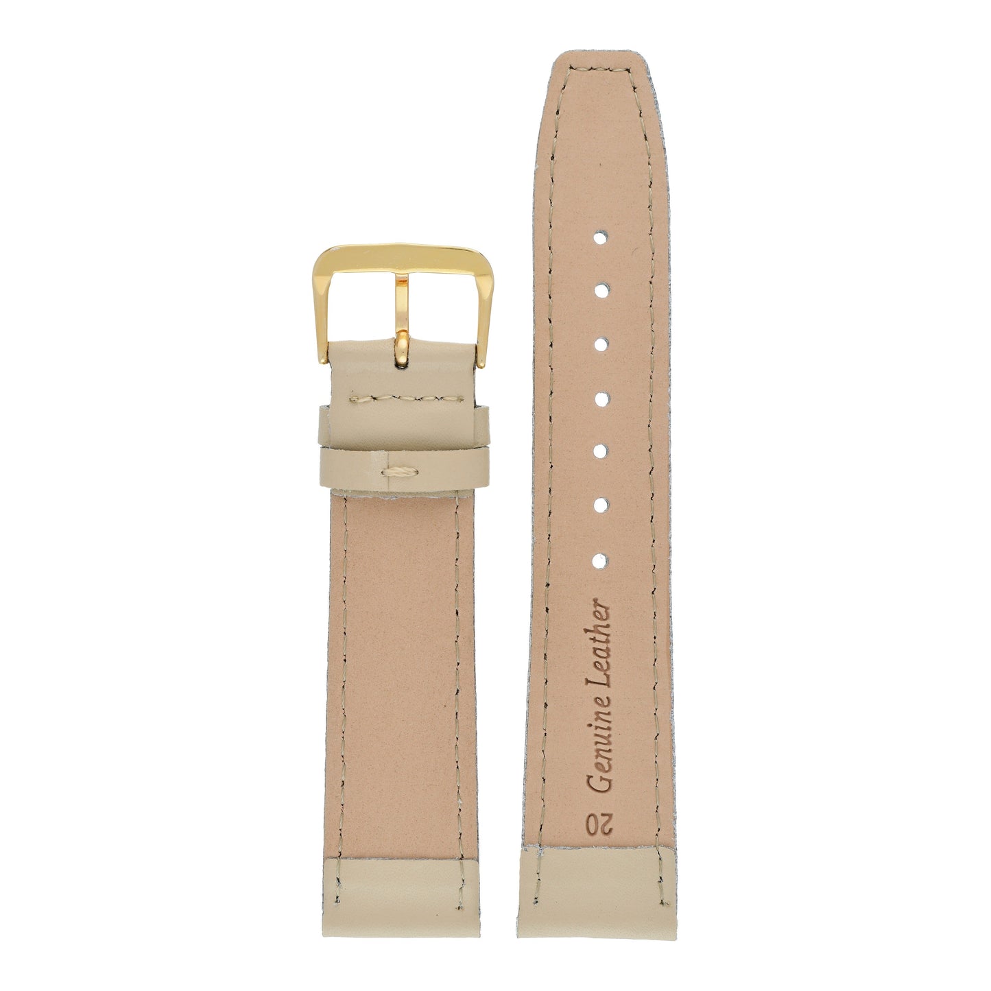 Plain Stitched Square End Leather Watch Strap (8mm-22mm)