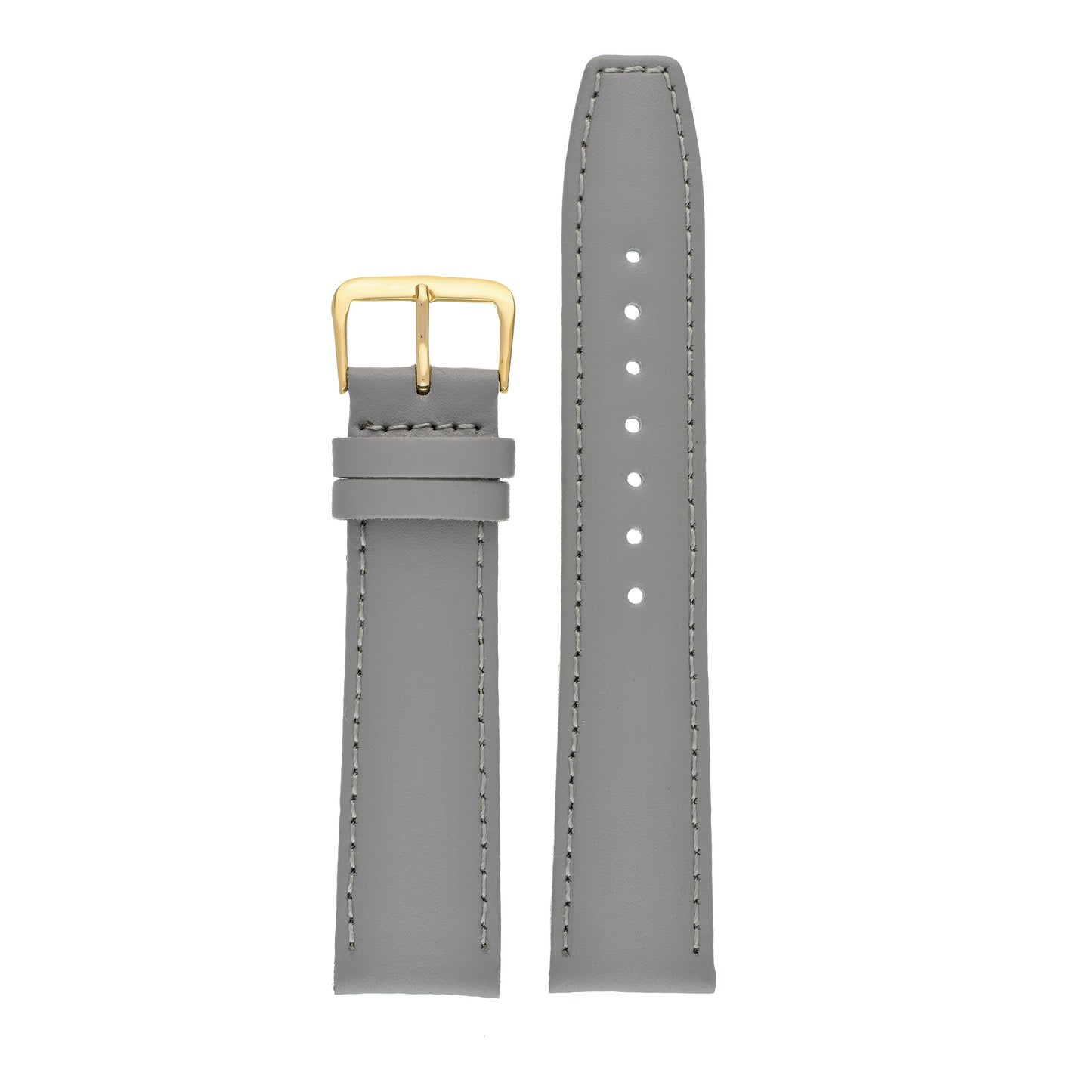 Plain Stitched Square End Leather Watch Strap (8mm-22mm)