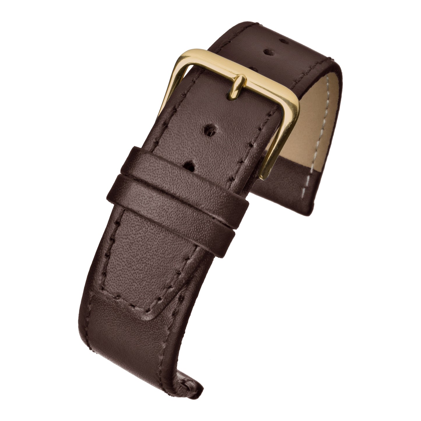 Plain Stitched Square End Leather Watch Strap (8mm-22mm)