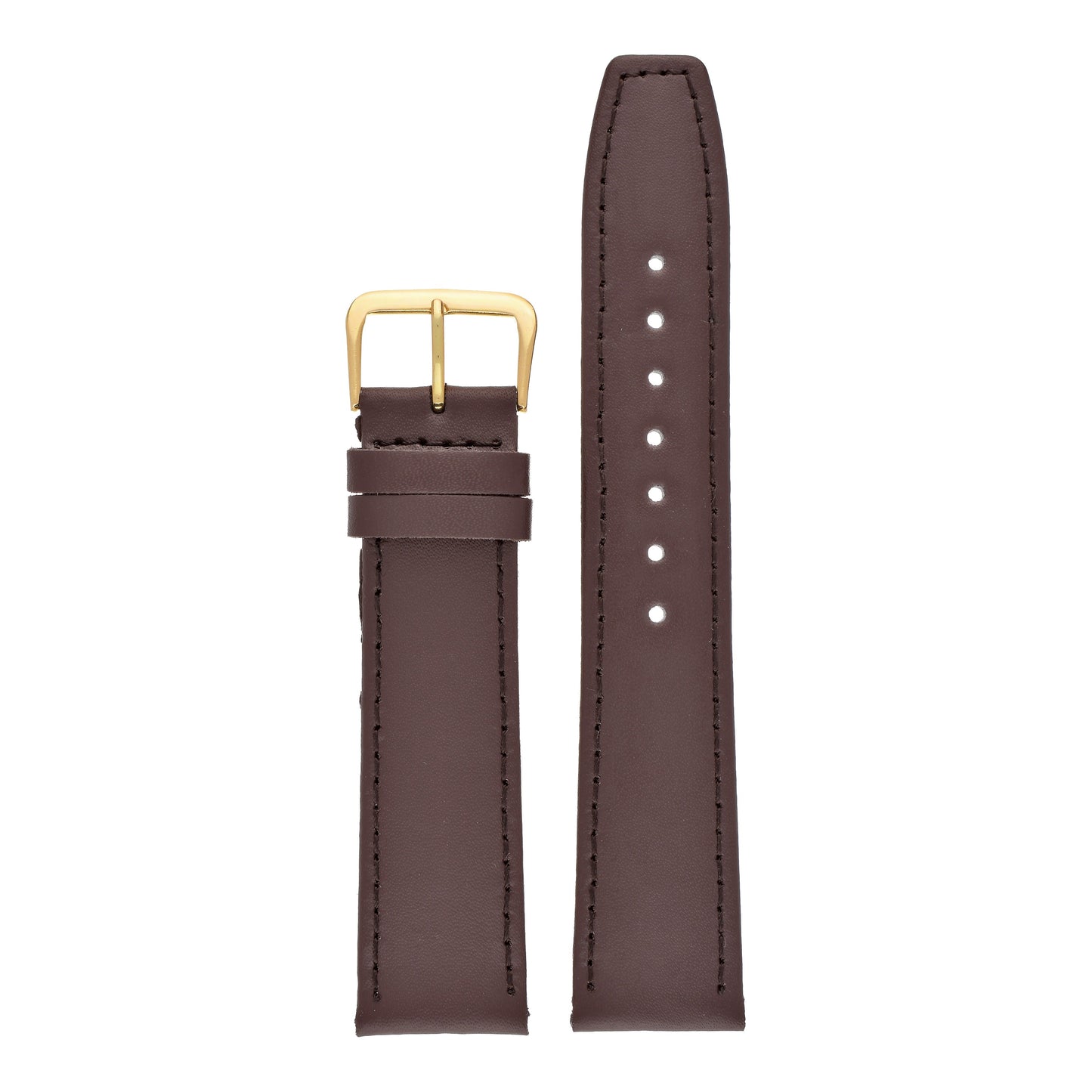 Plain Stitched Square End Leather Watch Strap (8mm-22mm)