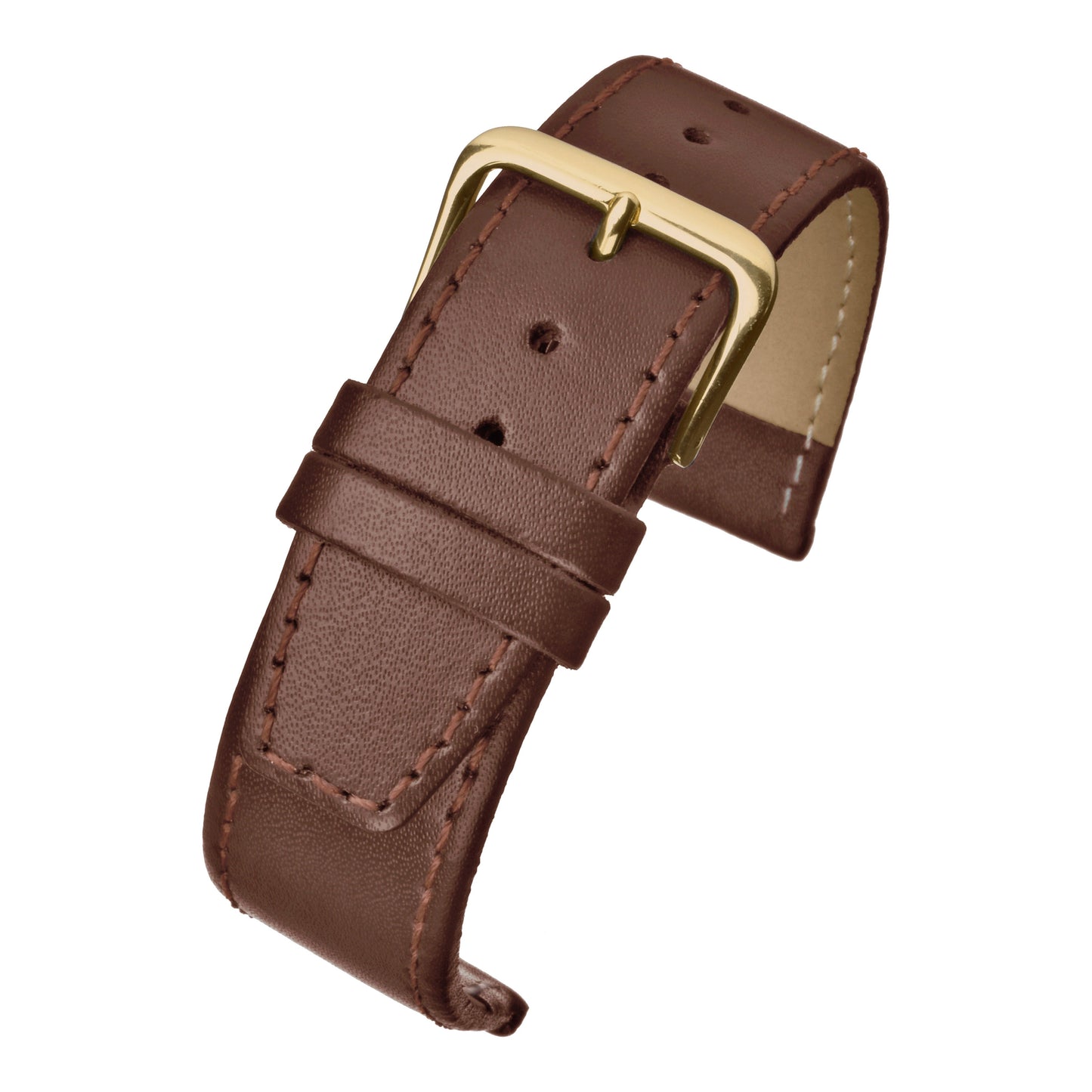 Plain Stitched Square End Leather Watch Strap (8mm-22mm)