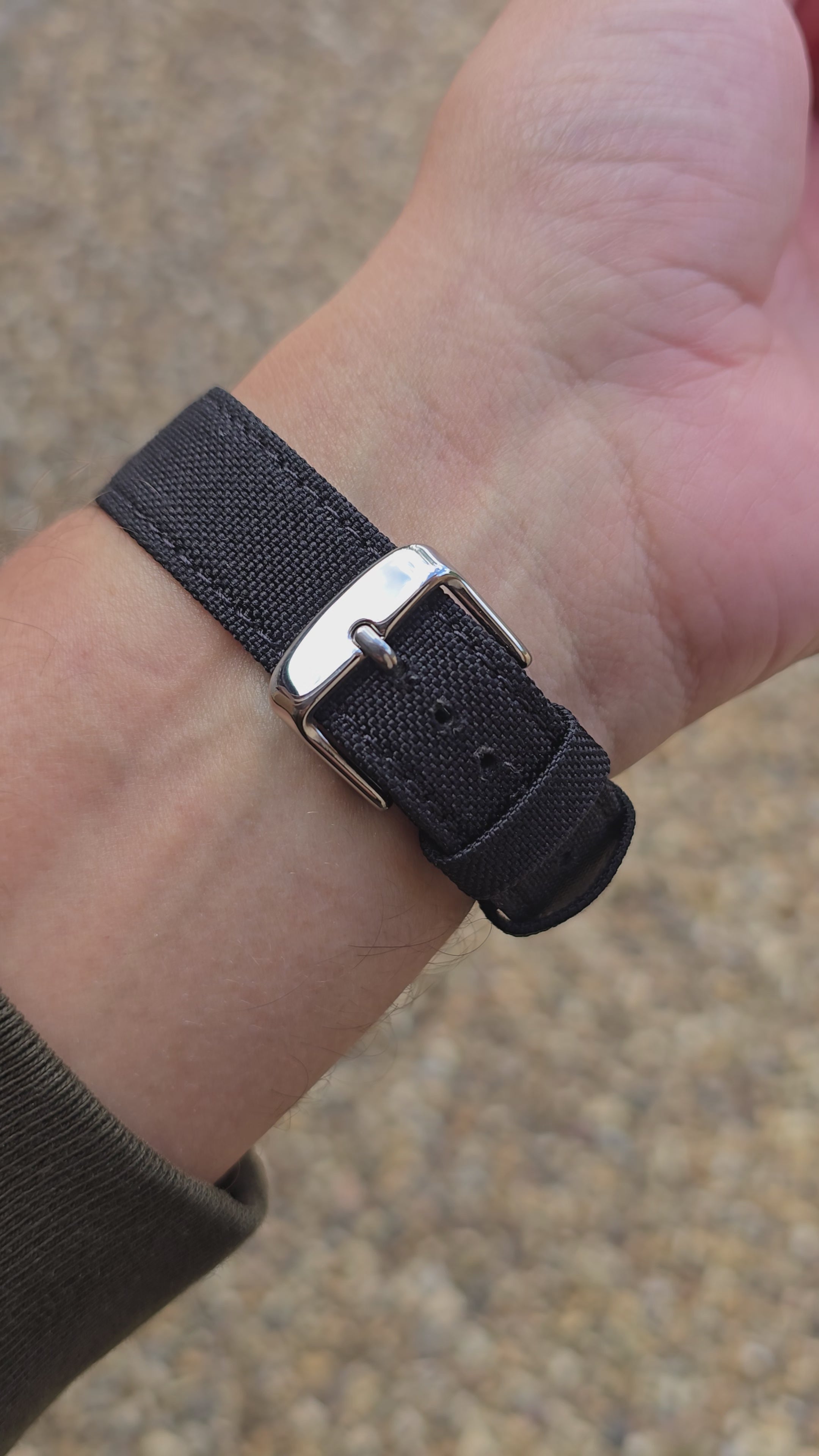 MoonSwatch Snoopy Canvas Strap – Black – MGB WATCHES