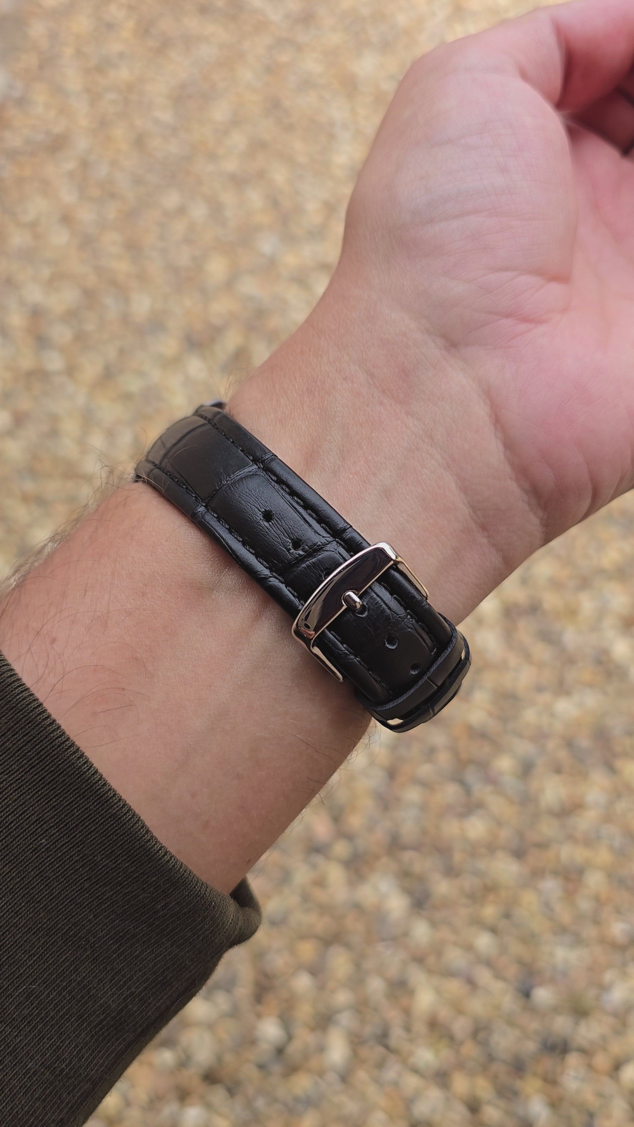 Embossed Leather Strap for Omega x Swatch MoonSwatch – Mission to