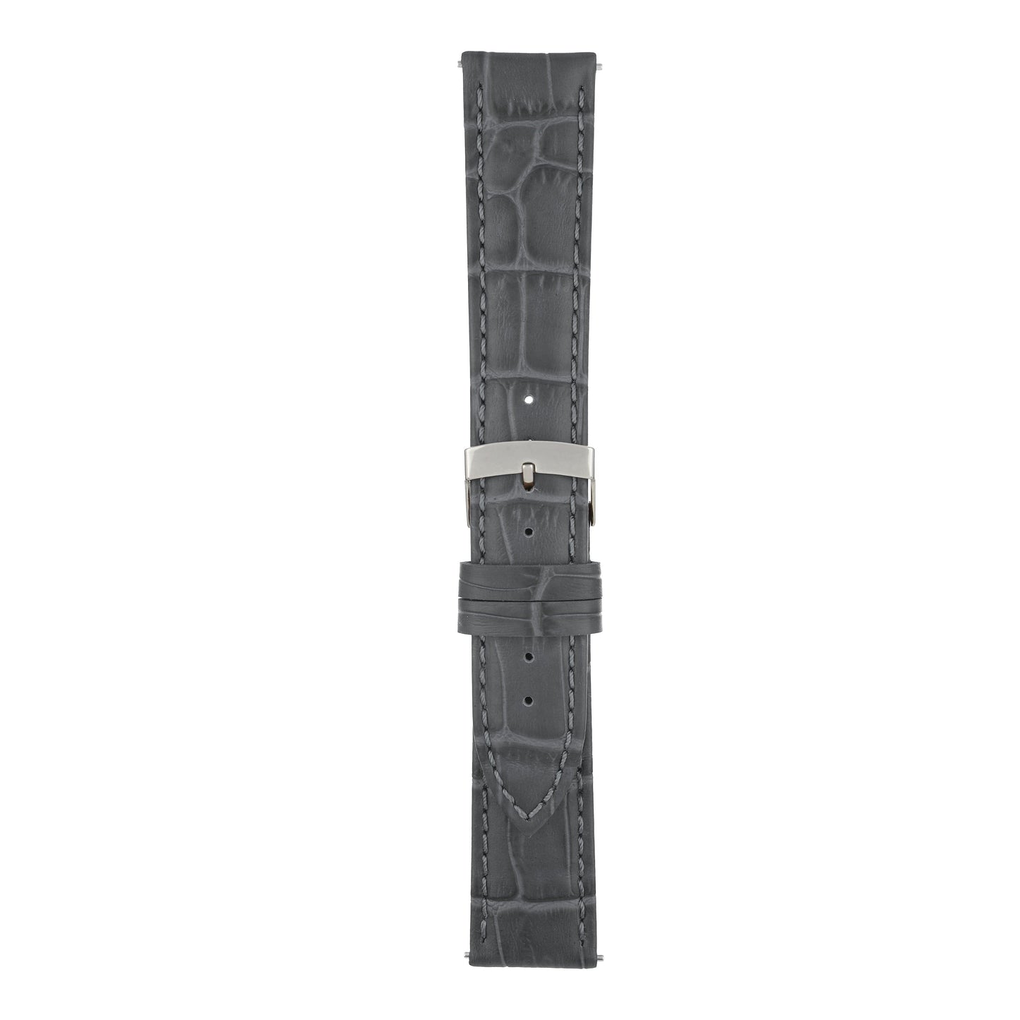 Quick Release Alligator Grain Leather Watch Strap