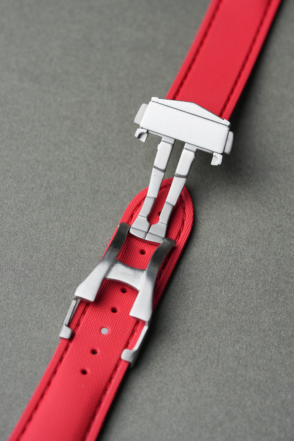 Sailcloth Effect FKM Rubber Strap with Deployant Clasp 20mm-22mm