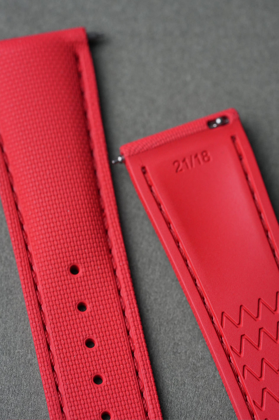 Sailcloth Effect FKM Rubber Strap with Deployant Clasp 20mm-22mm