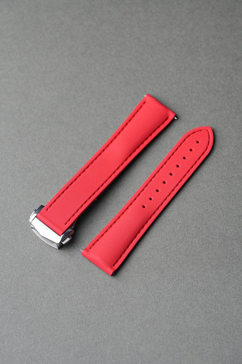 Sailcloth Effect FKM Rubber Strap with Deployant Clasp 20mm-22mm