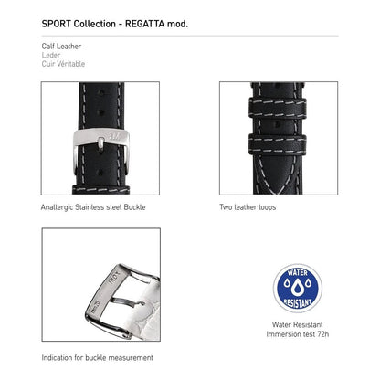 Regatta Leather Watch Strap