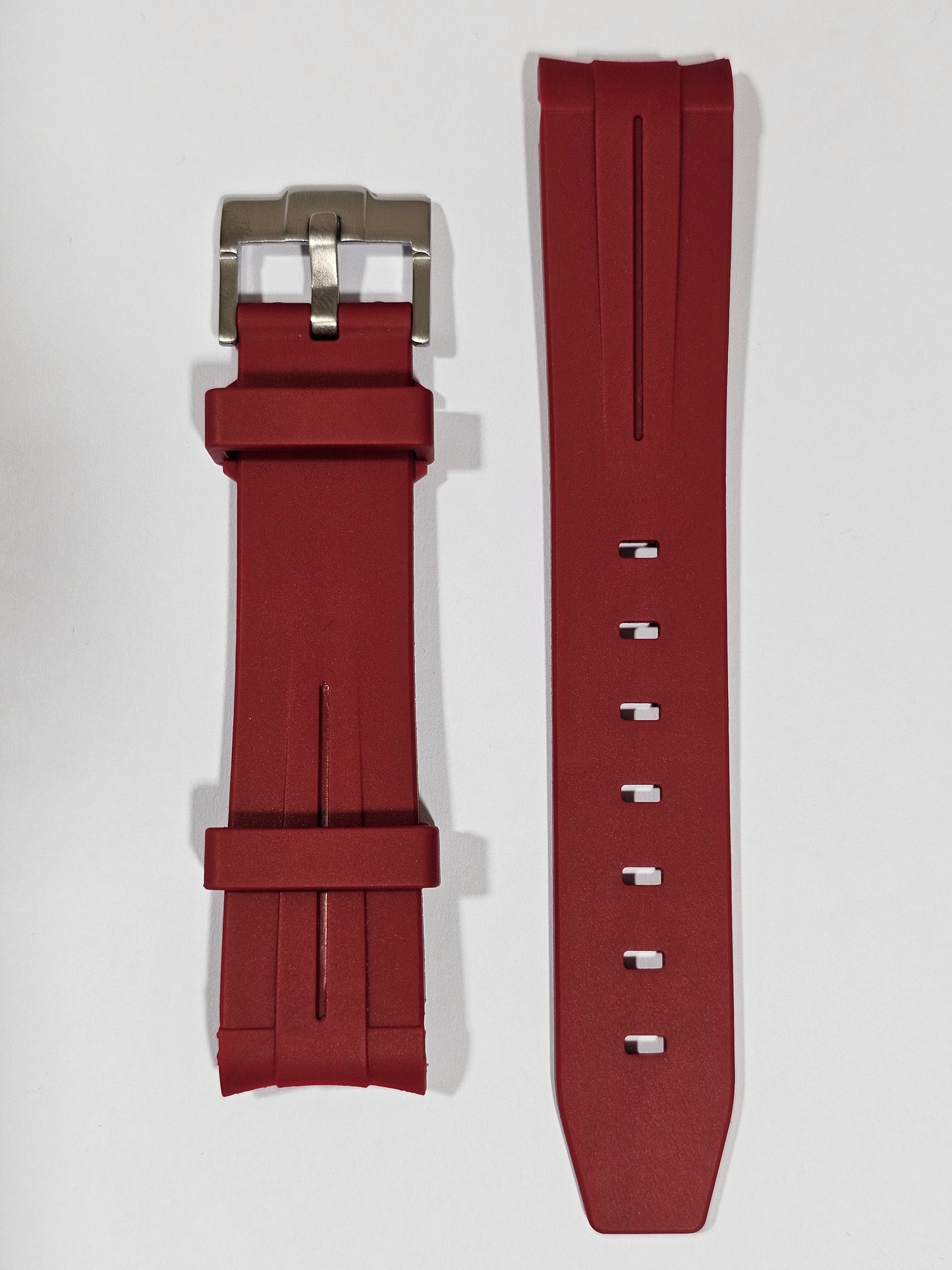 Red Curved Silicone Strap | Omega X Swatch MoonSwatch
