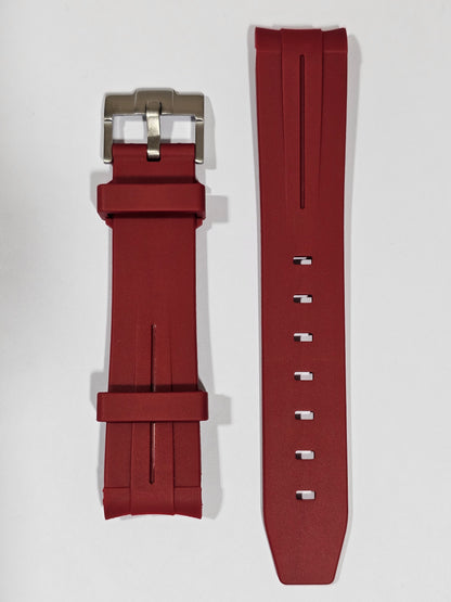 Omega X Swatch MoonSwatch Strap: Curved Silicone - Red