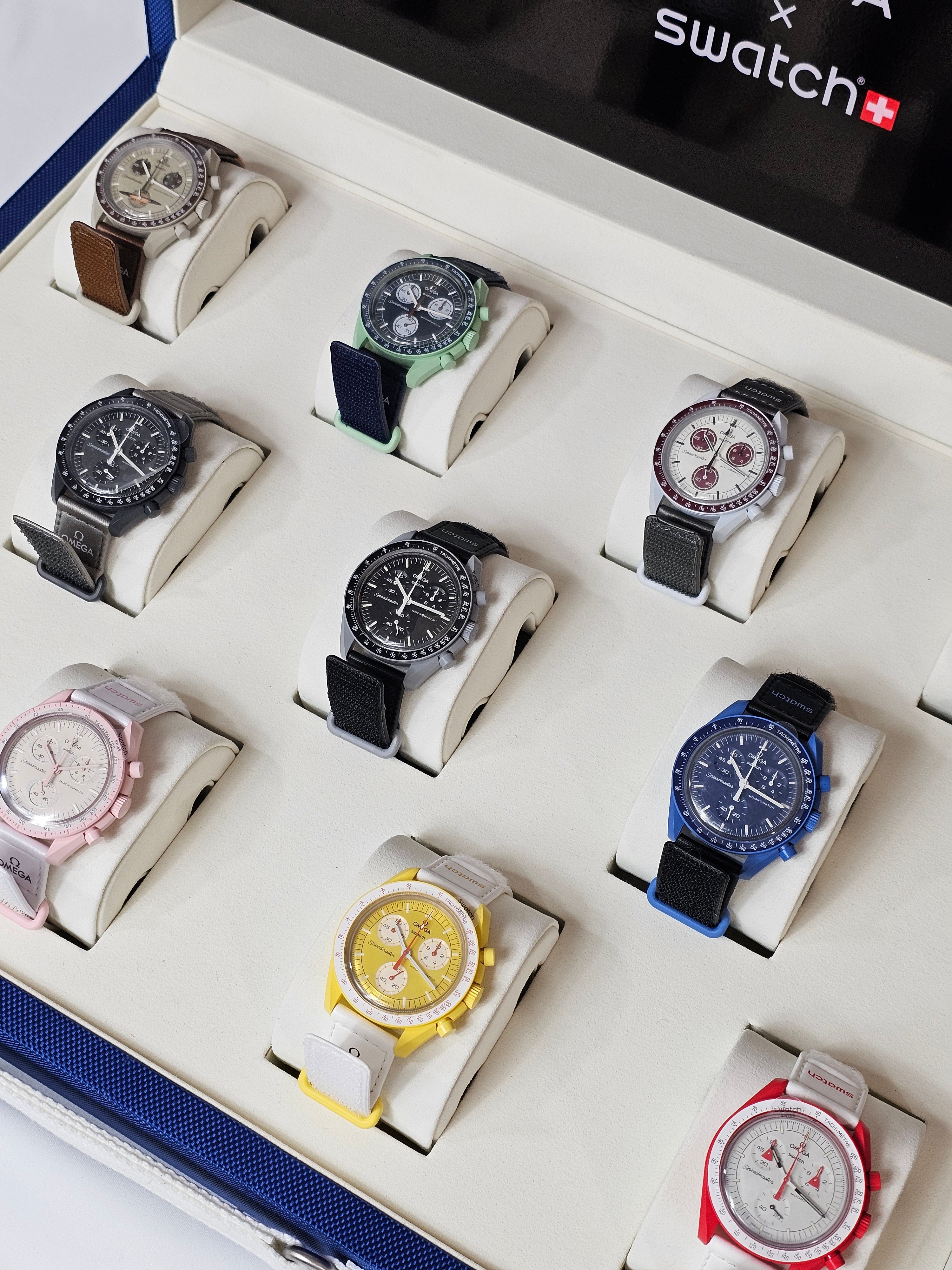 Swatch watch display case sale