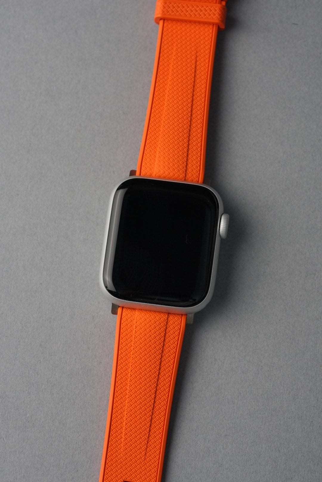 Rubber Woven Straight End Strap For Apple Watch